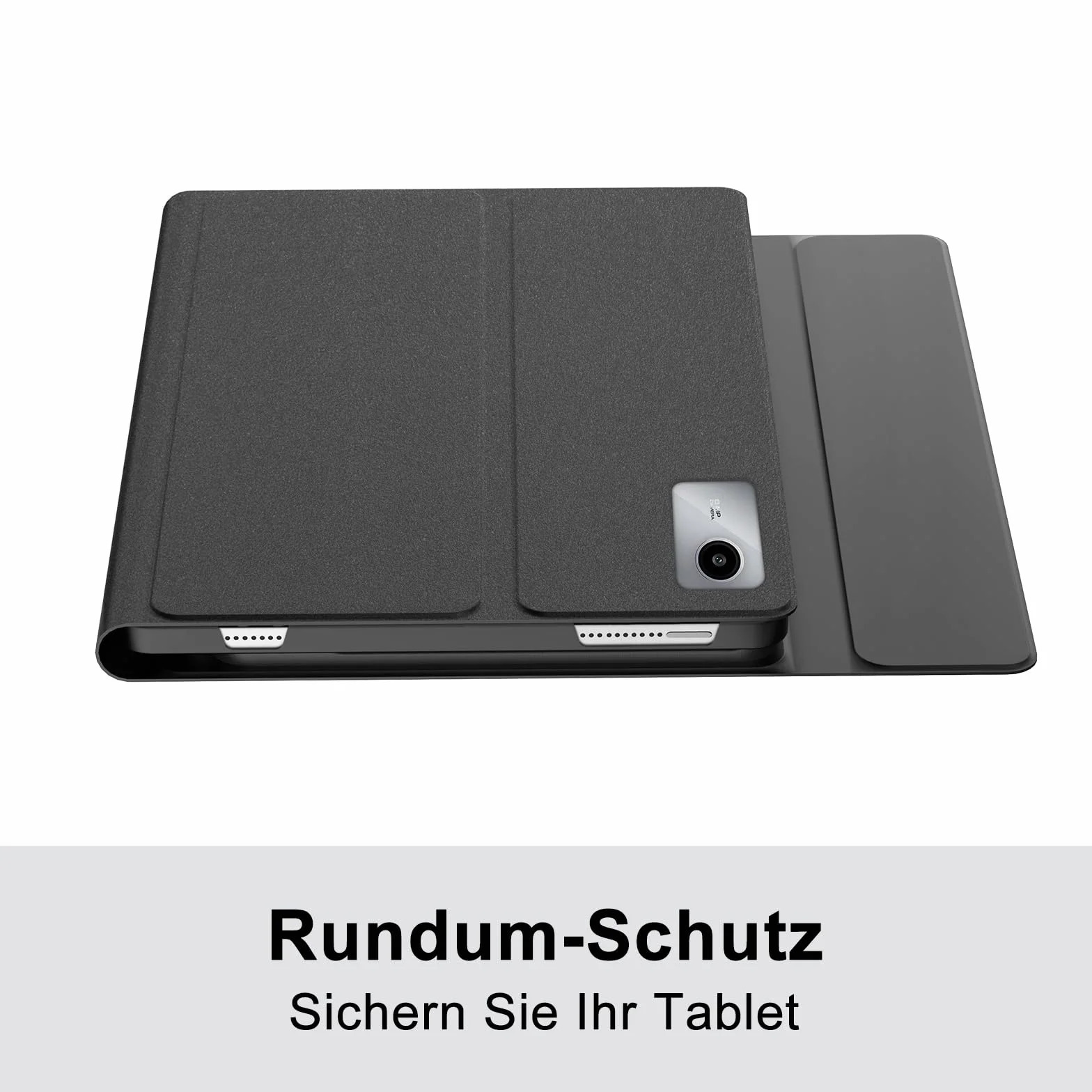 SENGBIRCH Etui na klawiaturę do Lenovo tab M11 2024 11 cali (TB330FU/TB330XU) - QWERTZ niemiecka klawiatura zdejmowana Bluetooth bezprzewodowa klawiatura do Lenovo tab M11 11 2024 cali, czarne
