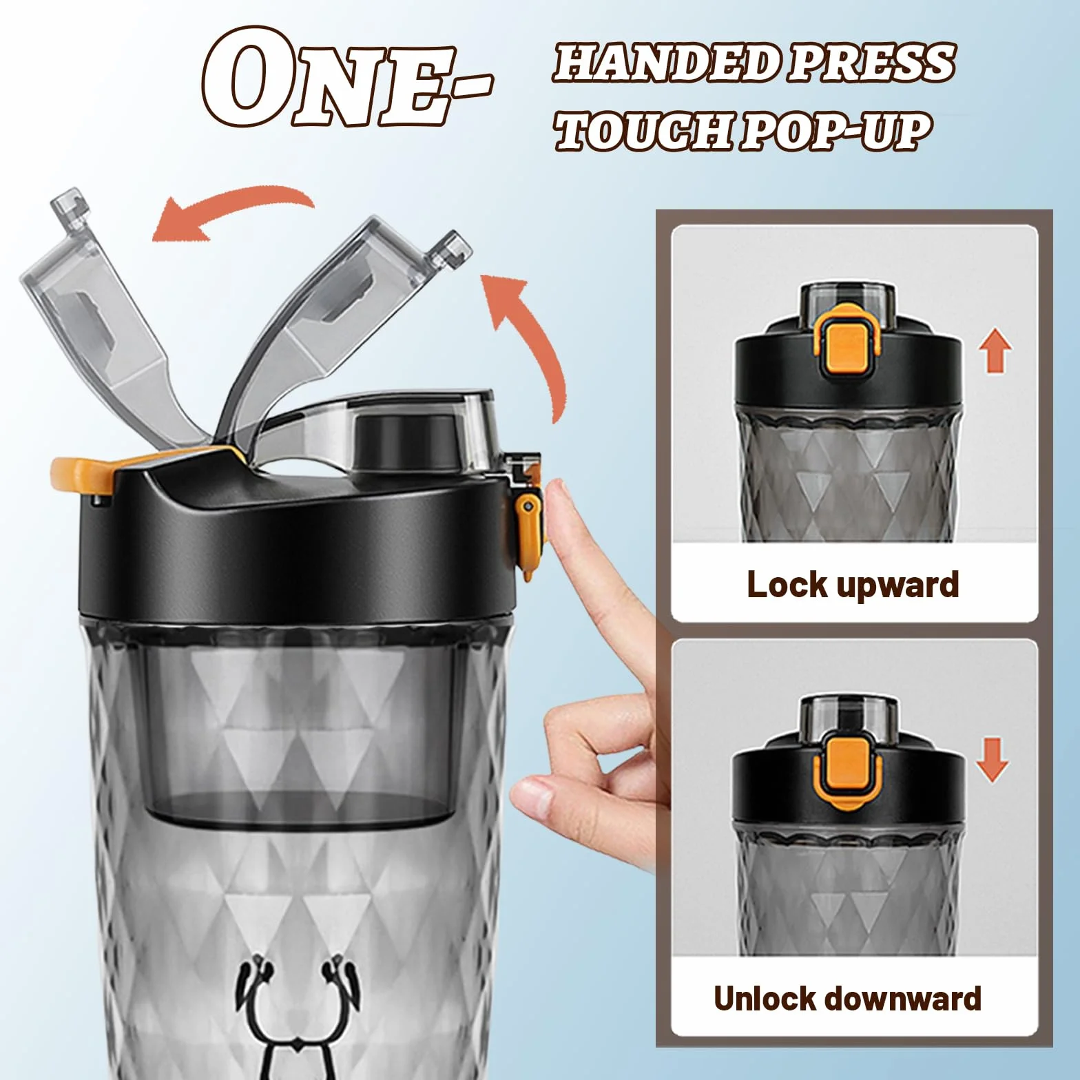 flintronic Elektryczny shaker do białek 650 ml USB C