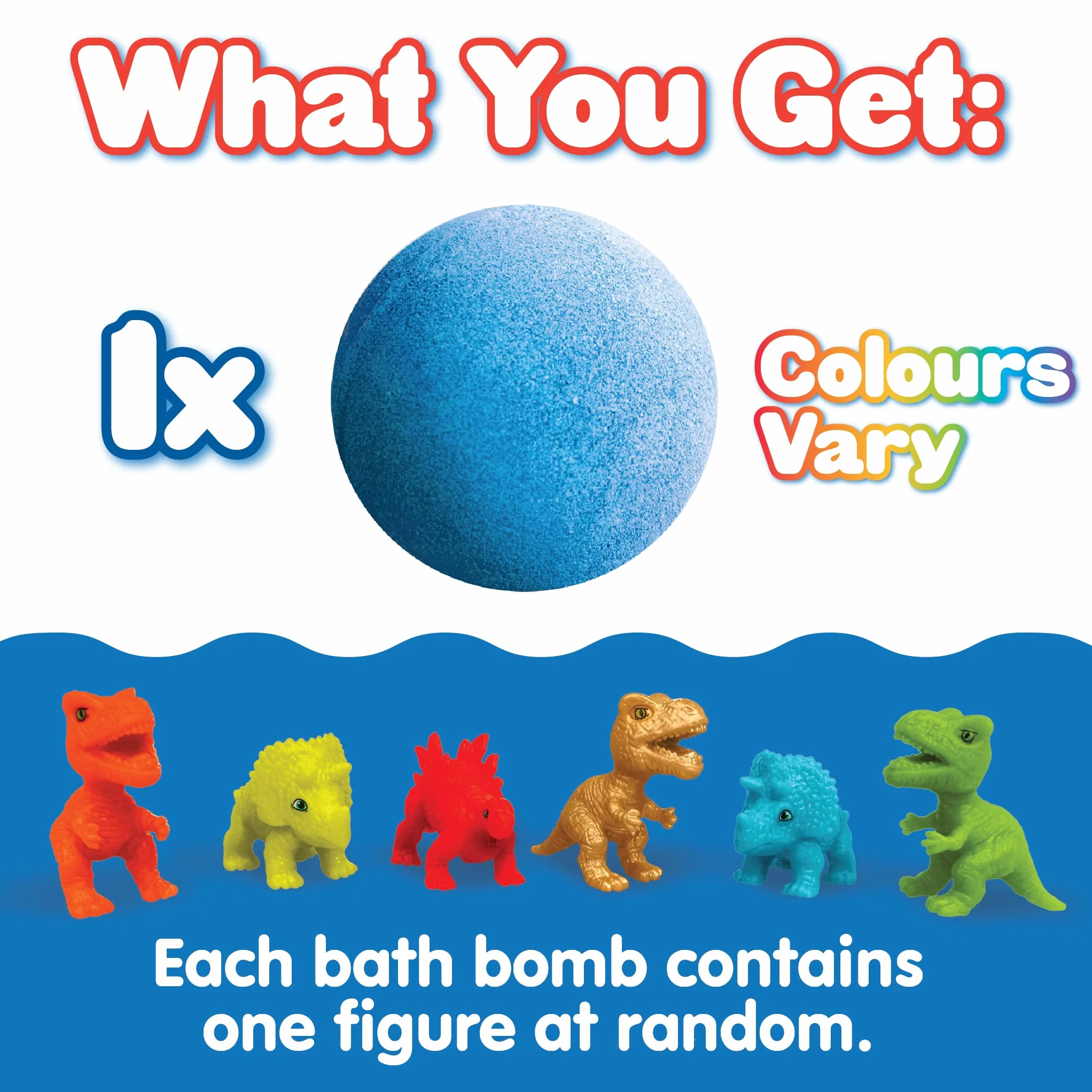 ZIMPLI Large Dino Surprise Bath Bomb 1 z 6 zabawek dinozaurów do zebrania zabawka w kuli dla chłopców i dziewczynek prezenty dla dzieci 3+