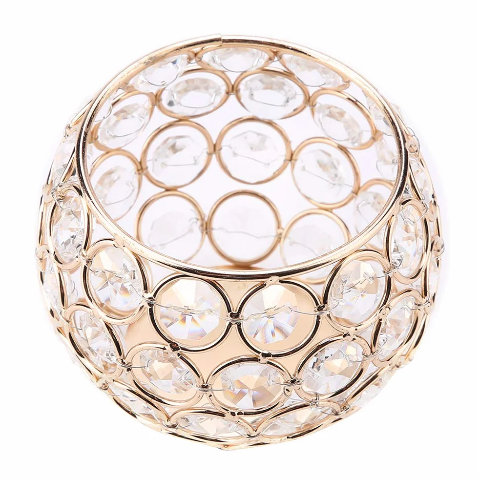 aqxreight Świecznik Silver Wote Tealight Candle Holders Gold