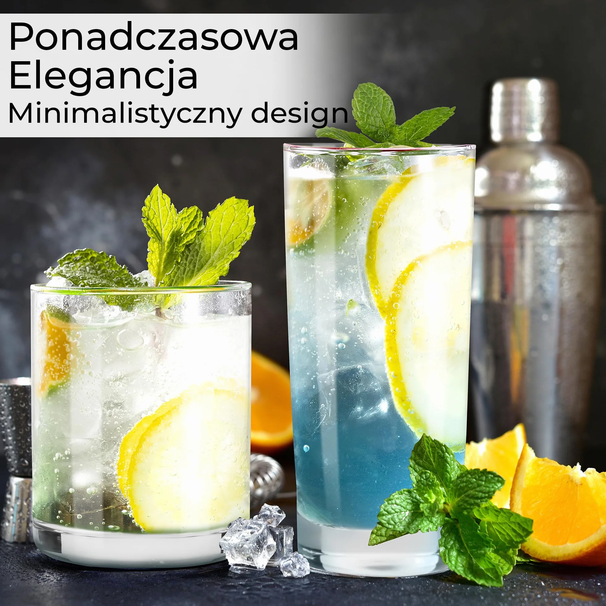 Zestaw Szklanek do Picia 12 szt. 370 ml i 450 ml Szklanki do Wody, Koktajli, Herbaty, Piwa Bezpieczne w Zmywarce