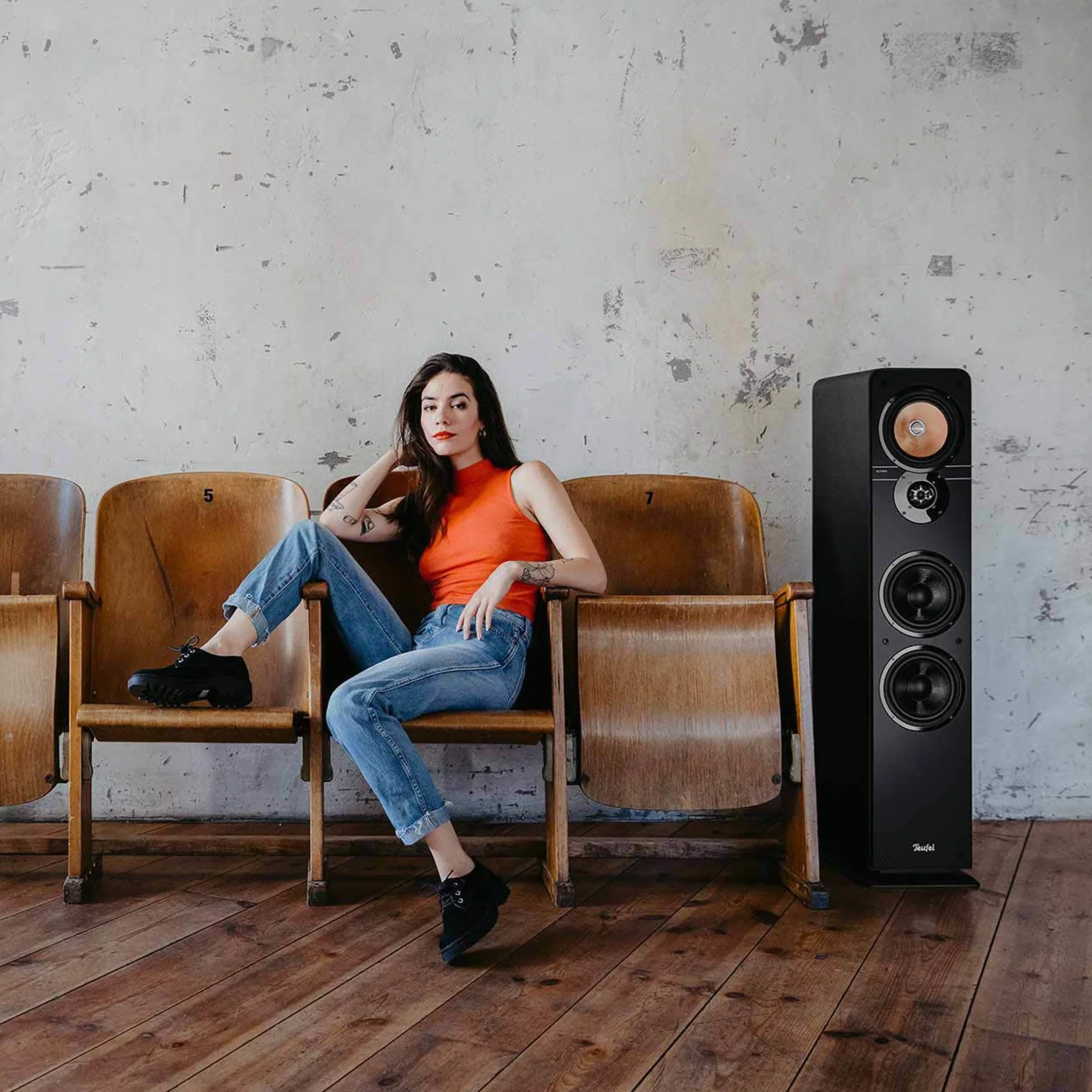 Kolumny głośnikowe stereo Teufel ULTIMA 40, kolumny podłogowe czarne