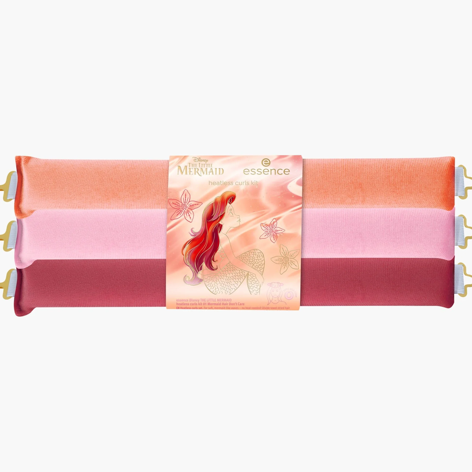 essence Zestaw do tworzenia loków bez użycia ciepła Disney THE LITTLE MERMAID (3pcs)