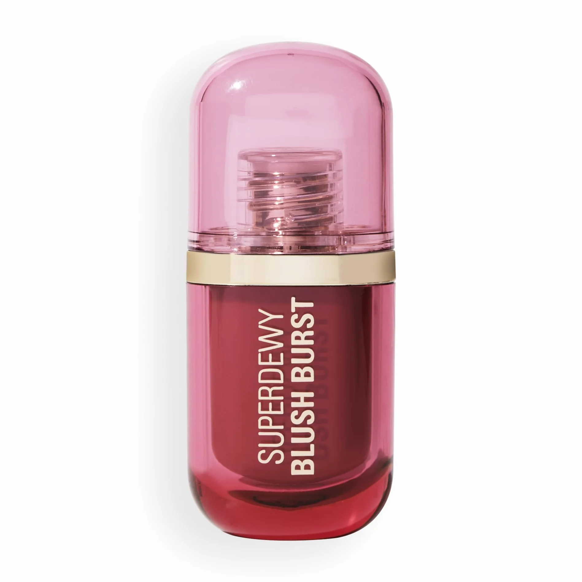 Revolution Superdewy Liquid Blush Burst – płynny róż do policzków z peptydami i kwasem hialuronowym, wegański, Rose All Day Dusty Pink 4,2 ml