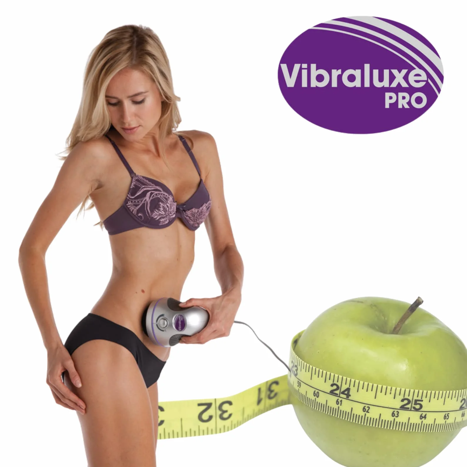 Best Direct Vibraluxe Pro Original, jak widać w TV masażer wyszczuplający, okrągła rzeźba, antycellulitowy 5 w 1 - elektryczny masażer wibracyjny, toczący się palper