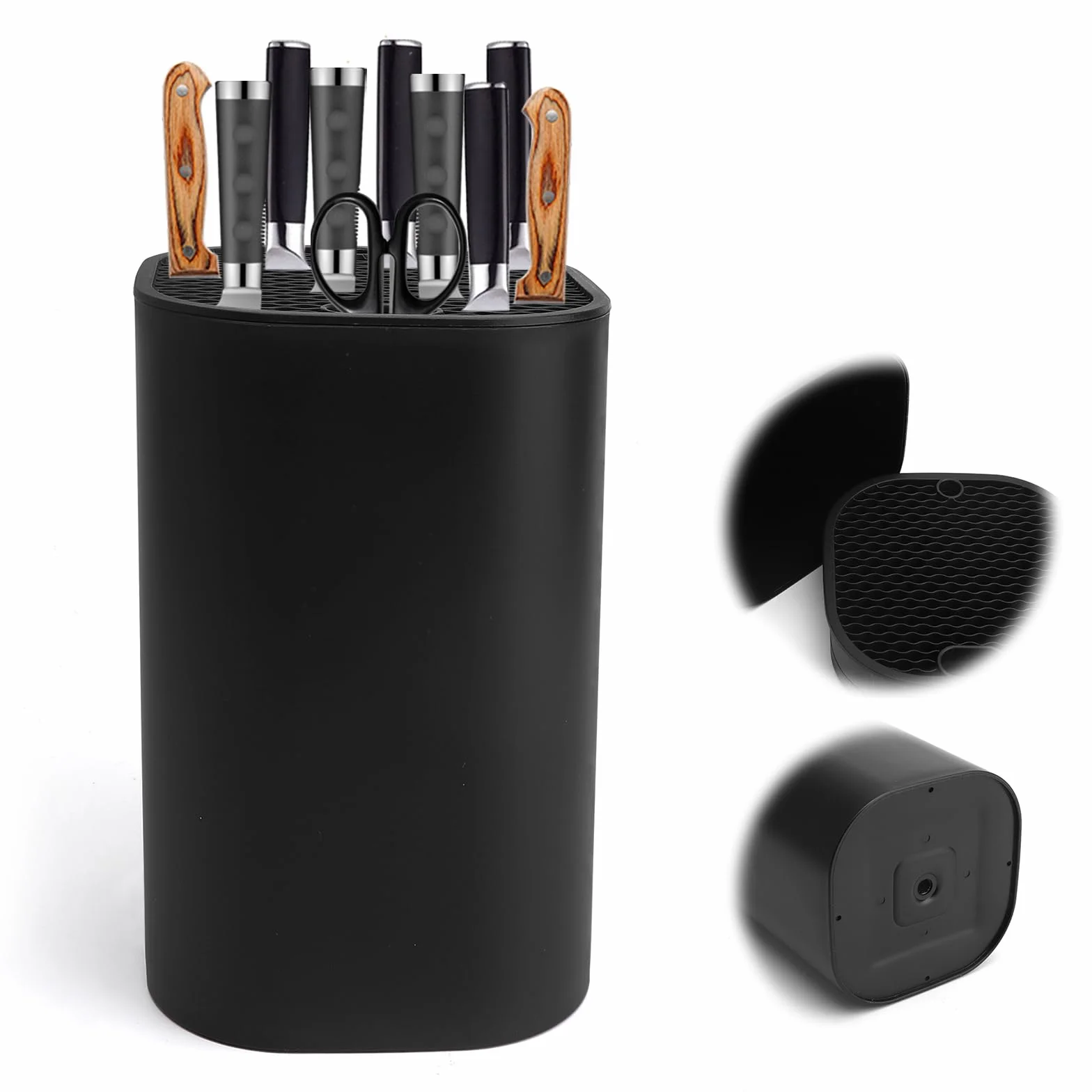 Blok na noże Knife Holder 21 szczelin czarny stojak na noże