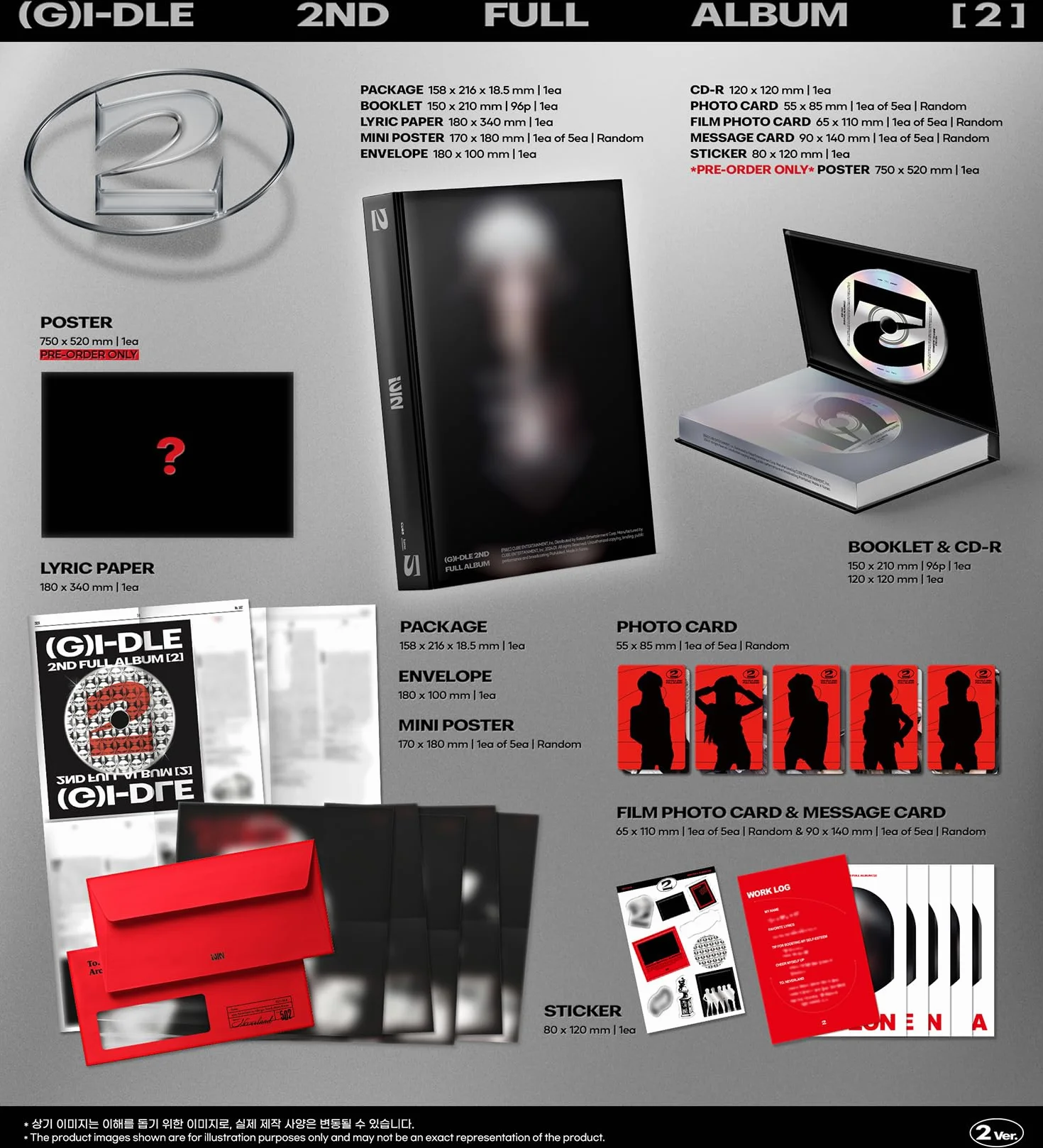 (G)I-DLE Dreamus 2nd Full Album CD składany plakat