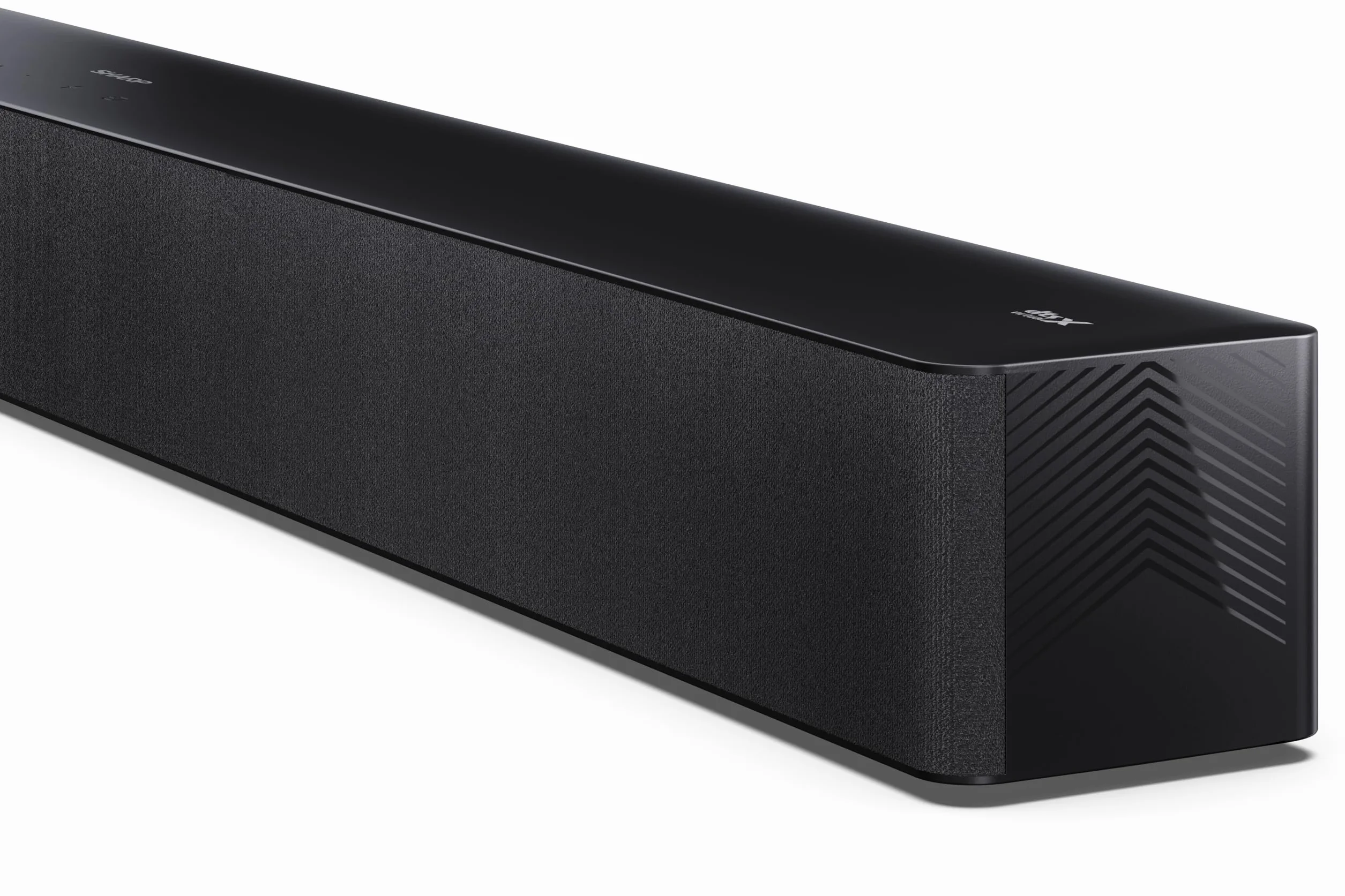 SHARP HT-SBW310 2.1-kanałowy ultracienki bezprzewodowy subwoofer, ROKU Ready, maks. moc 330 W – Dolby Atmos, DTS Virtual:X, HDMI eARC, Bluetooth 5.3, odtwarzanie przez USB, montaż na ścianie – czarny