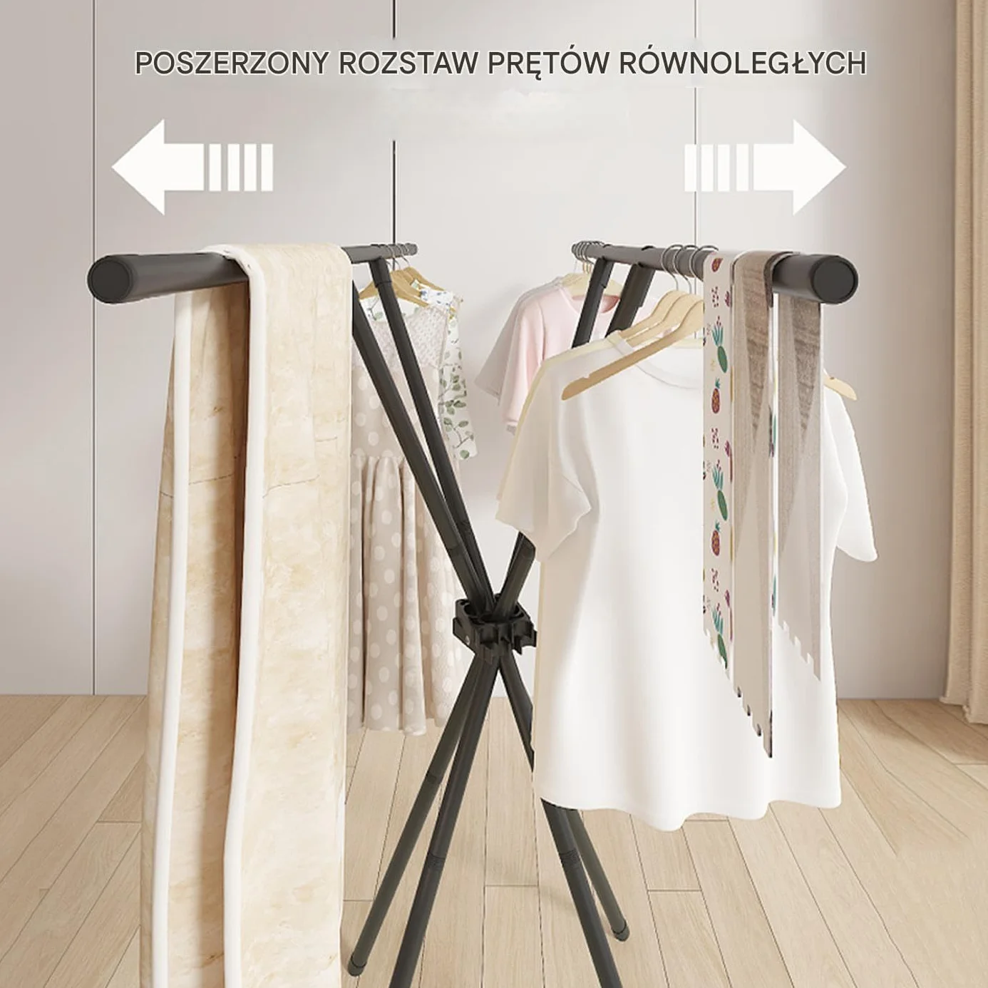 Suszarka do suszenia odzieży | Składana Suszarka Do Prania,Stojąca Oszczędzająca Miejsce Przenośna Dla Pościeli Ręczników Płaszczy Spodni Użytku Wewnętrznego Zewnętrznego I