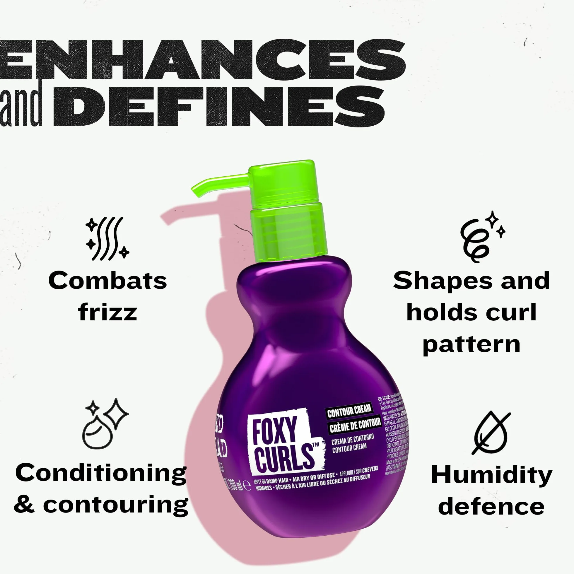 Tigi Bed Head Foxy Curls, Krem do Włosów Kręconych, dla Zdefiniowanych Loków, 200 ml