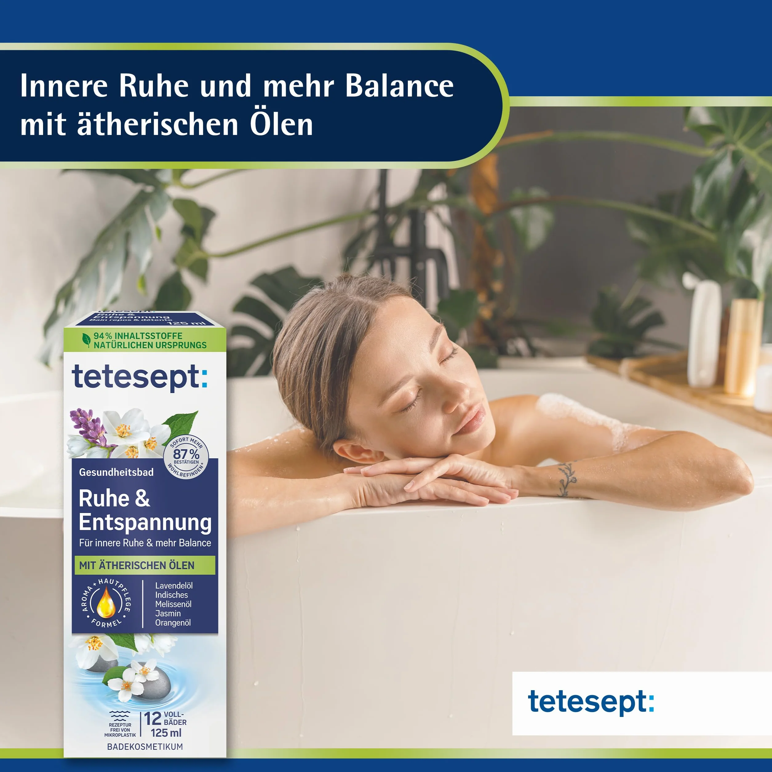 tetesept Spokojna kąpiel z olejkami eterycznymi dodatek do kąpieli 1 x