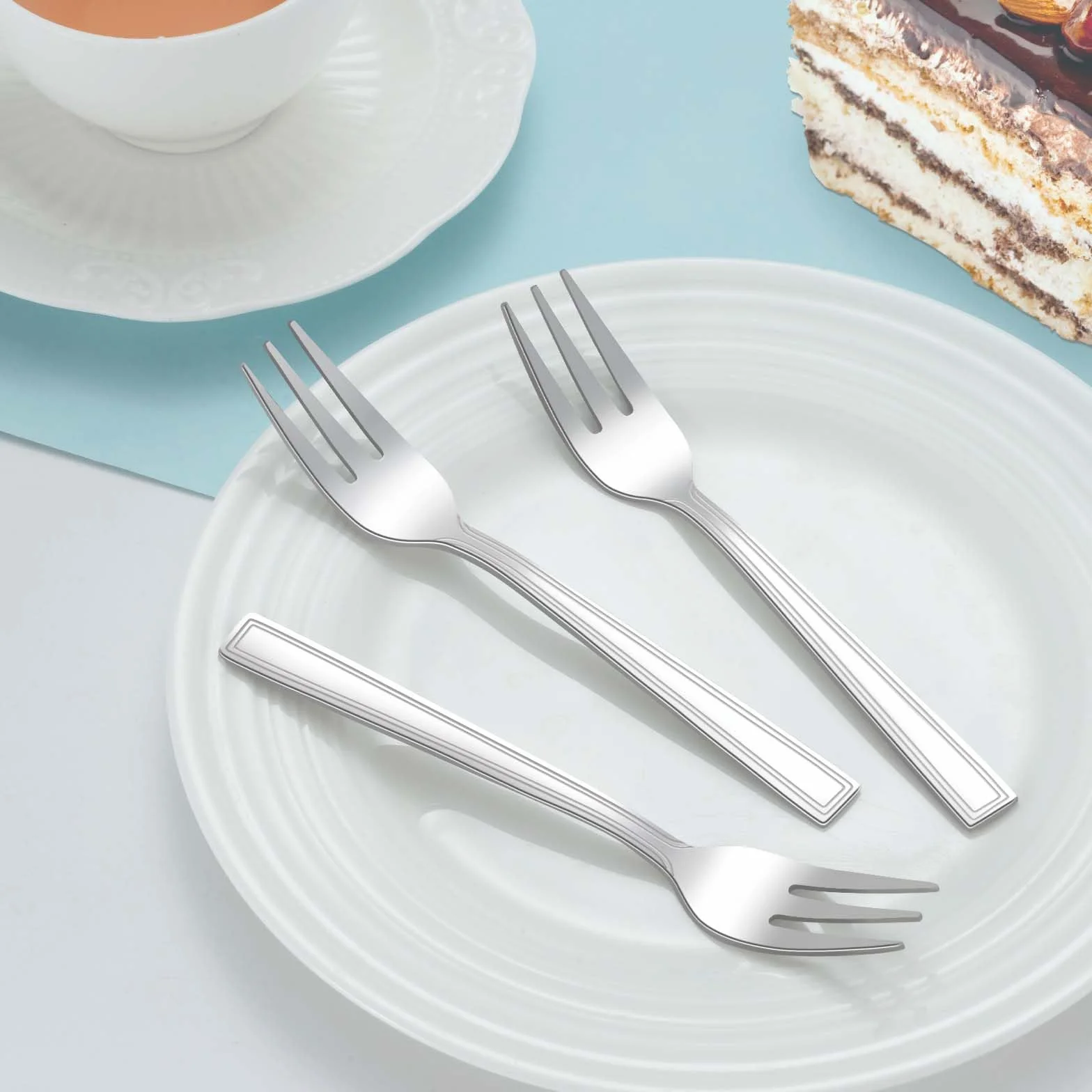 widelczyki do ciasta 24 sztuki 15 cm zestaw małych widelców deserowych