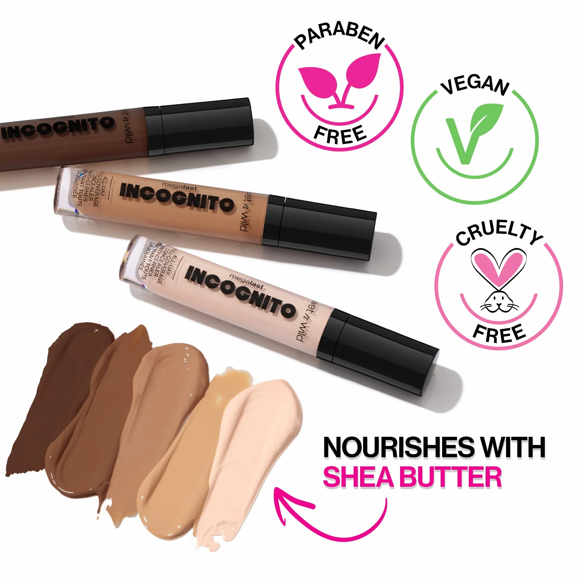 Wet n Wild Megalast Incognito Pełne Przykrycie Korektora, Lekka, Bogato Napigmentowana Cieczowa Korektor, Wzmacnialna Formuła Średniego do Pełnego Przykrycia i Matowe Wykończenie, Jasny Beżowy Odcień