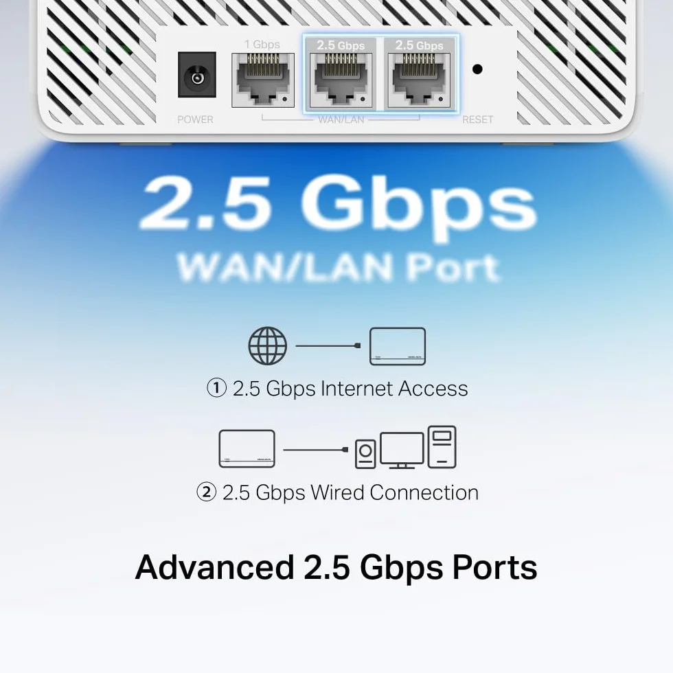 Mercusys TP-Link Halo H37BE Mesh Wi-Fi 7 BE6500Mbps Dual-Band, 2 x 2,5 G porty WAN/LAN, 1 x Gigabit Port WAN/LAN, pokrycie do 650 m2, 4K-QAM, MLO, Multi-RUs, OFDMA, sterowanie aplikacją, WPA3-SAE, 3