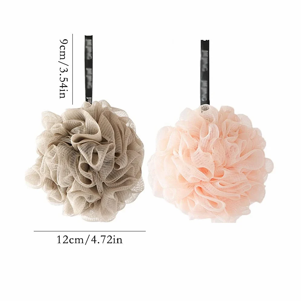Ręcznik złuszczający Gąbka do kąpieli Prysznic Loofah Balls 60 g/szt, Duży peeling do ciała z gąbką Loofah złuszczający dla jedwabistej skóry, głębokie czyszczenie, 2 szt. Rękawiczek złus
