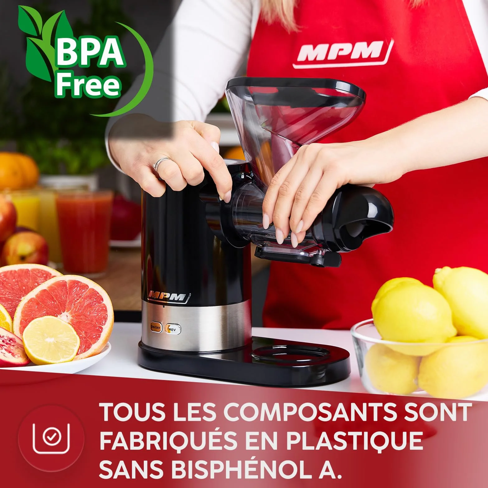 Sokowirówka MPM MSO-17 Slow Juicer 450 W stal nierdzewna