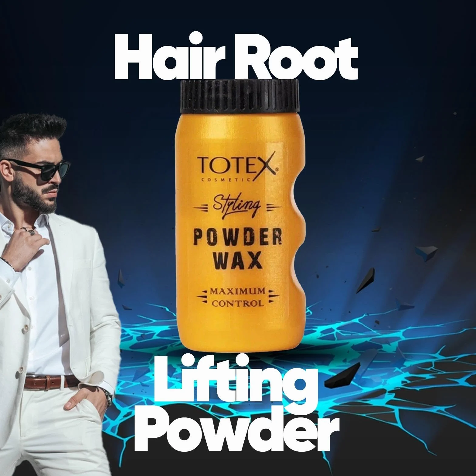 Totex Powder Wax 20 g | Mattifying Volume Hair Styling wosk w proszku | matowy wosk puder do stylizacji włosów | puder do stylizacji włosów