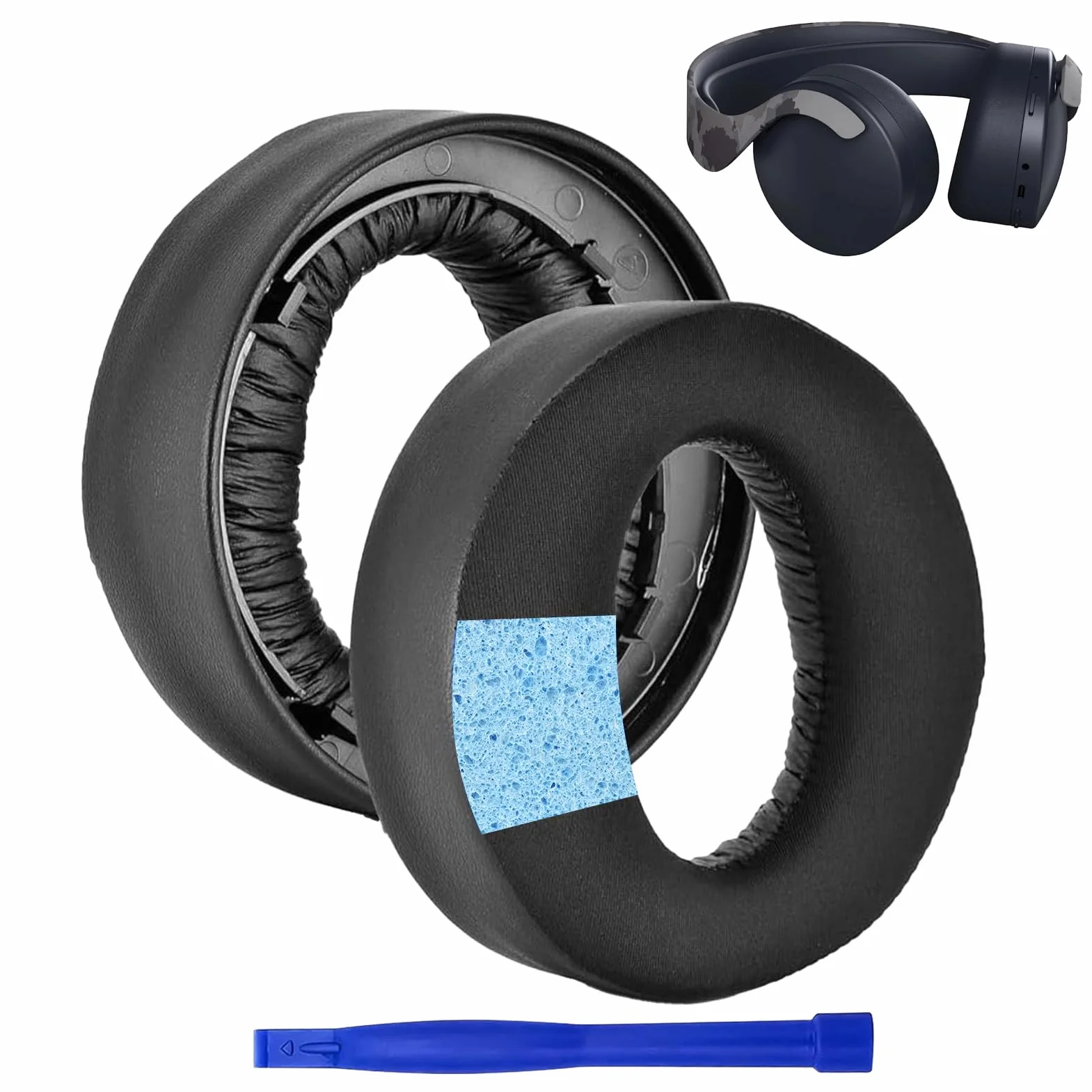1 para słuchawek żelowych chłodzących PS5 do Sony PS5 Pulse 3D, profesjonalne wkładki na uszy, zastosowanie wysokiej jakości pianki memory dla większego komfortu i trwałości