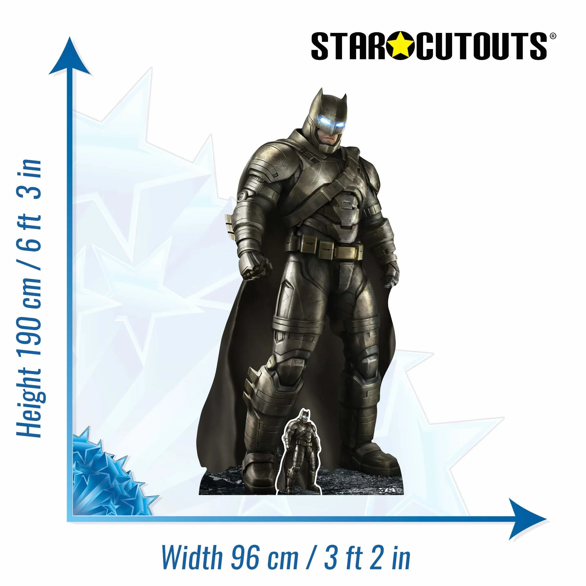 STAR CUTOUTS SC1292 Warner Brothers Lifesize karton pancerny Batsuit Ben Affleck Superbohater 193 cm