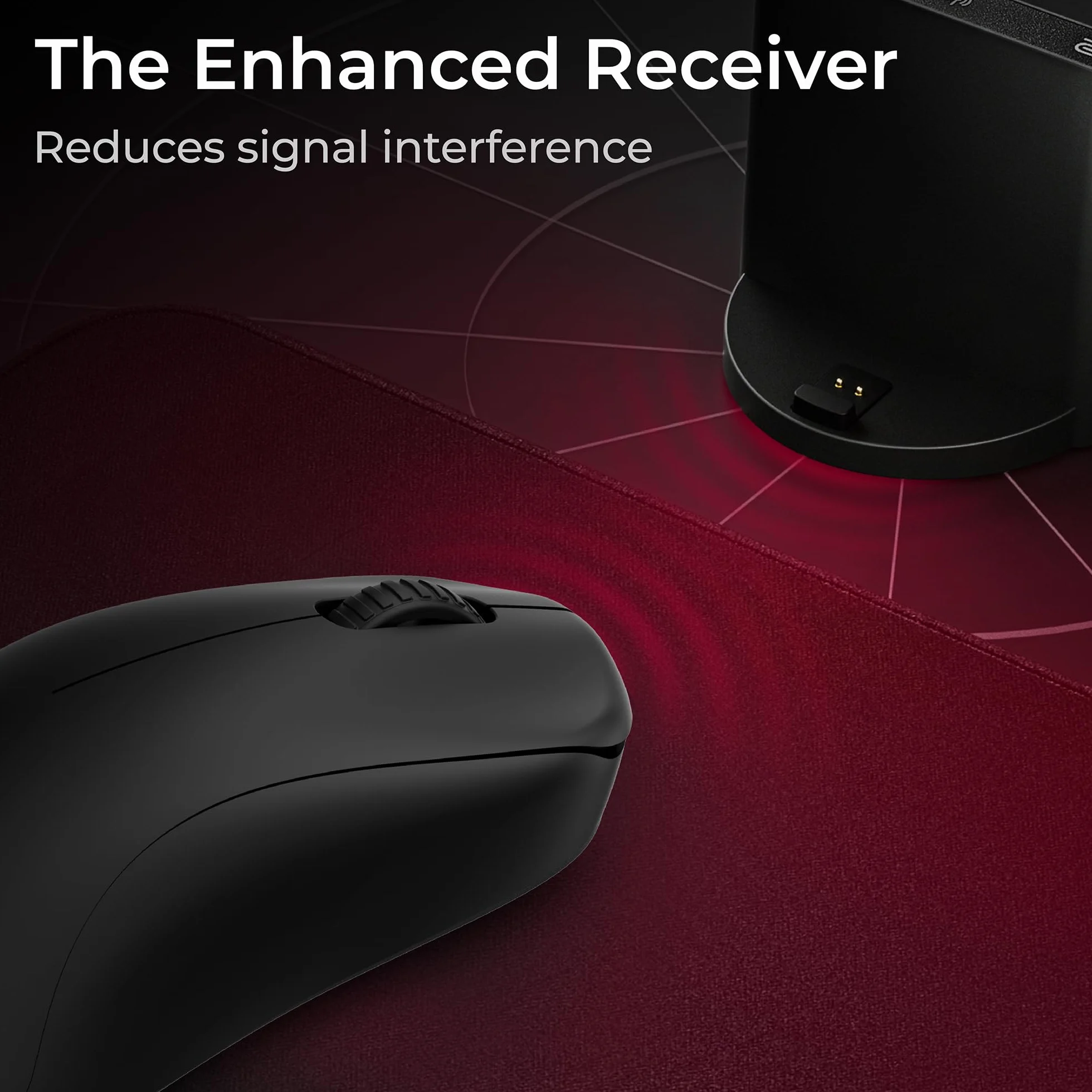BenQ ZOWIE U2-DW bezprzewodowa mysz eSports 4K | nauka o sporcie | ulepszony odbiornik 4K | 60 g | symetryczny | bez sterownika | czujnik 3950 | wskaźnik odpytywania 4K