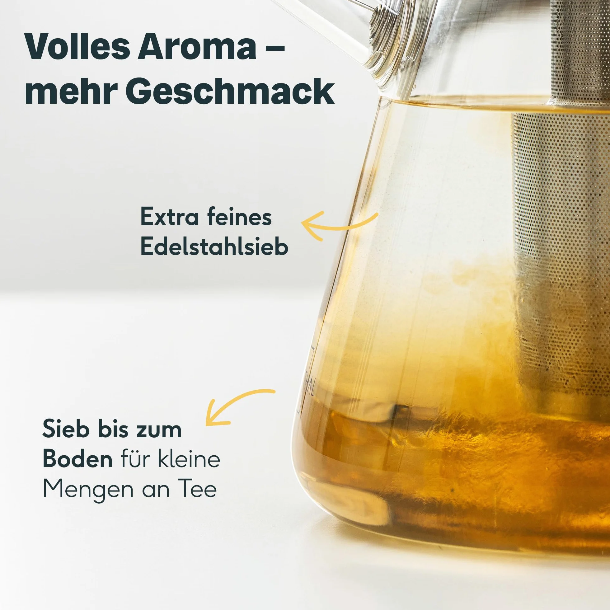 SILBERTHAL Szklany dzbanek do herbaty ze zdejmowanym zaparzaczem ze stali nierdzewnej 1,5 l