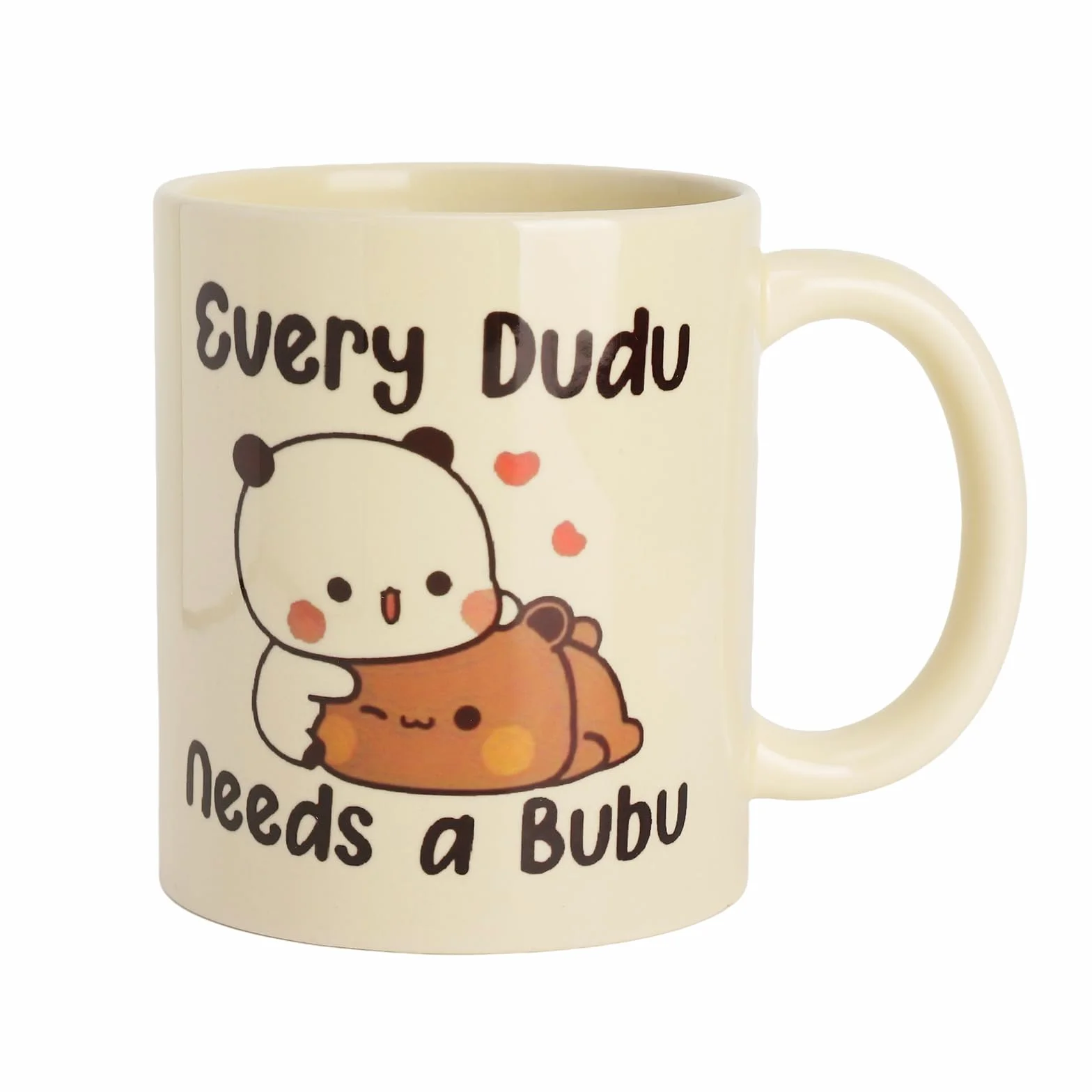 Bubu Dudu ceramiczna filiżanka do kawy 350 ml mleczna biel odporna na wysokie temperatury