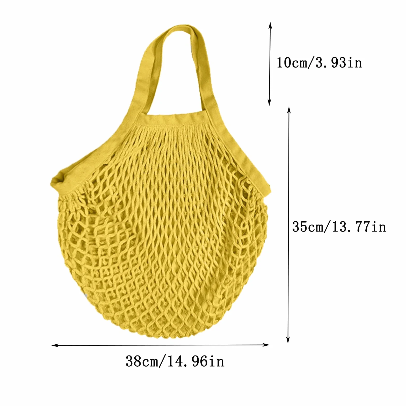 Bawełniane siatki na zakupy wielokrotnego użytku 35x38x20 cm 5 sztuk
