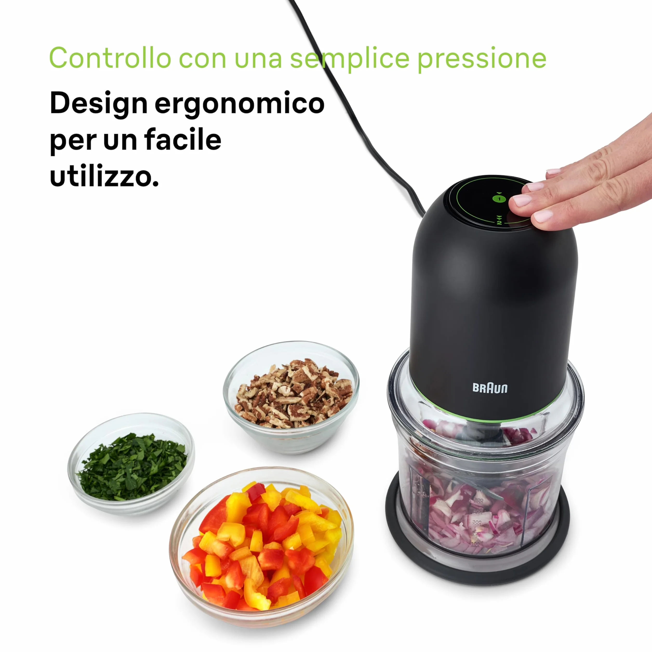 Braun MultiPractic 3 CH3011BK maszynka do mielenia 500 W stal nierdzewna kruszarka do lodu czarny