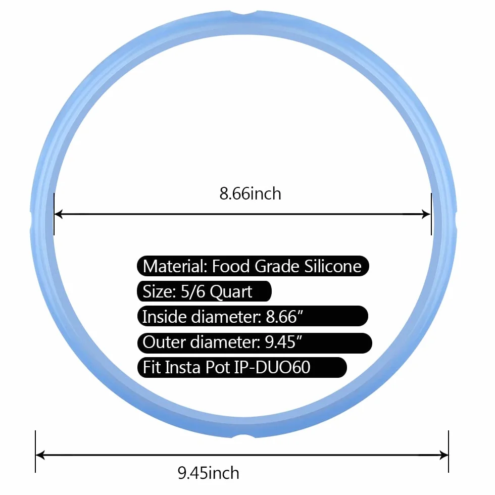 Silikonowe pierścienie uszczelniające do Instant Pot 6 Quart Mocoosy 3 szt.