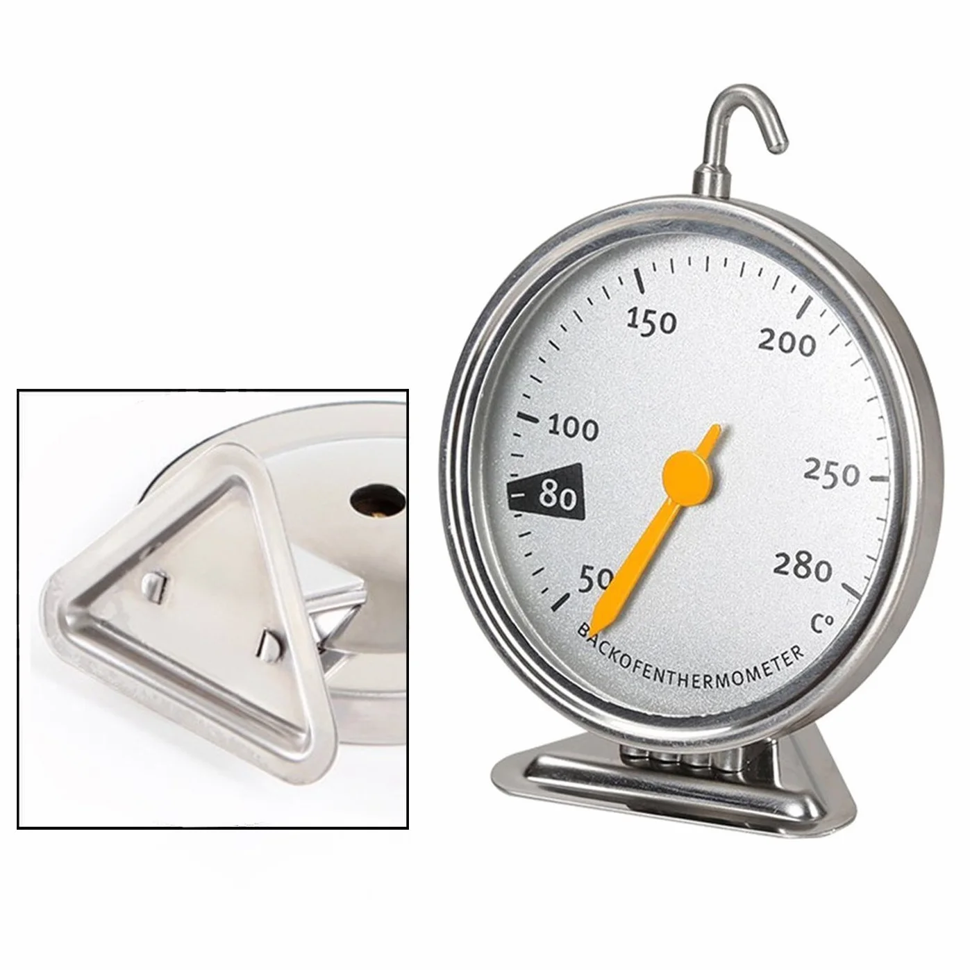 Termometr do piekarnika ze stali nierdzewnej 50-280°C 90x70x19 mm
