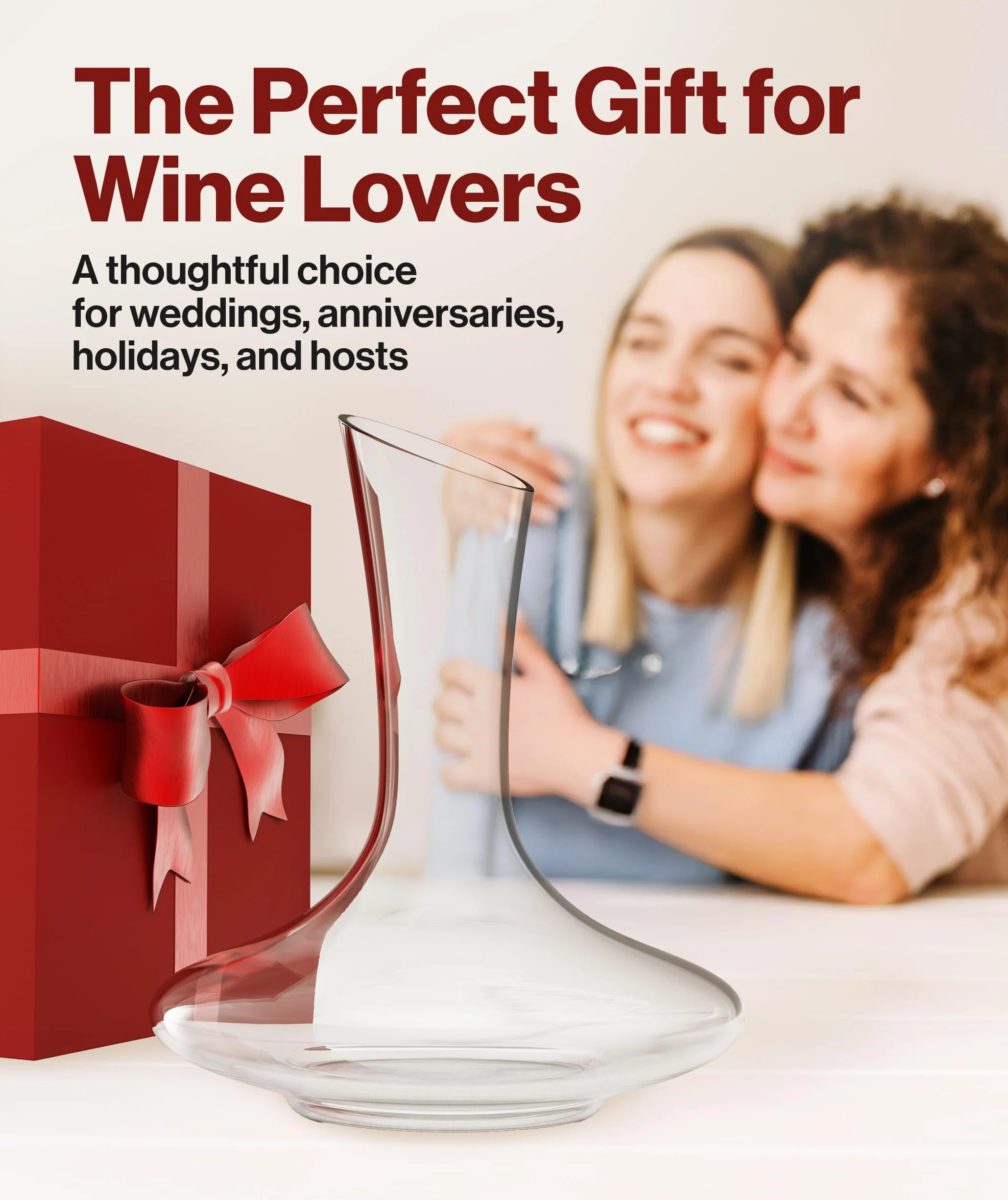 Le Chateau Decantador de vino cristal soplado a mano sin plomo 750ml aireador vino tinto
