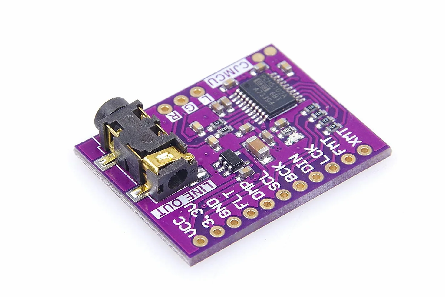 DollaTek PCM5102A konwerter cyfrowo-analogowy PLL modu? g?osowy stereo DAC karta d?wi?kowa 3,5 mm gniazdo stereo 24 bity cyfrowy modu? audio dla Raspberry Pi