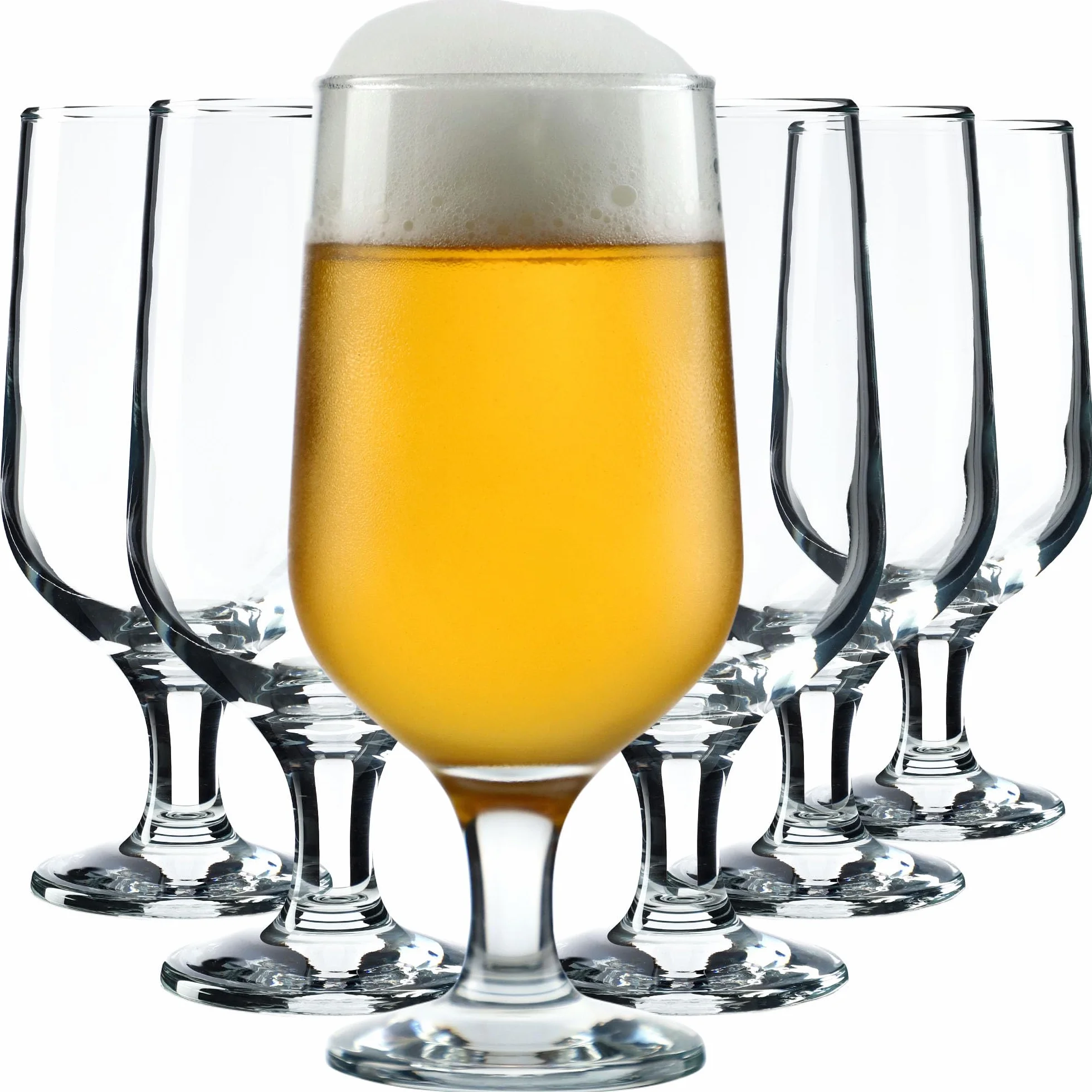 KADAX Zestaw 6 szt. Pokale do piwa 385 ml, szkło tulipany