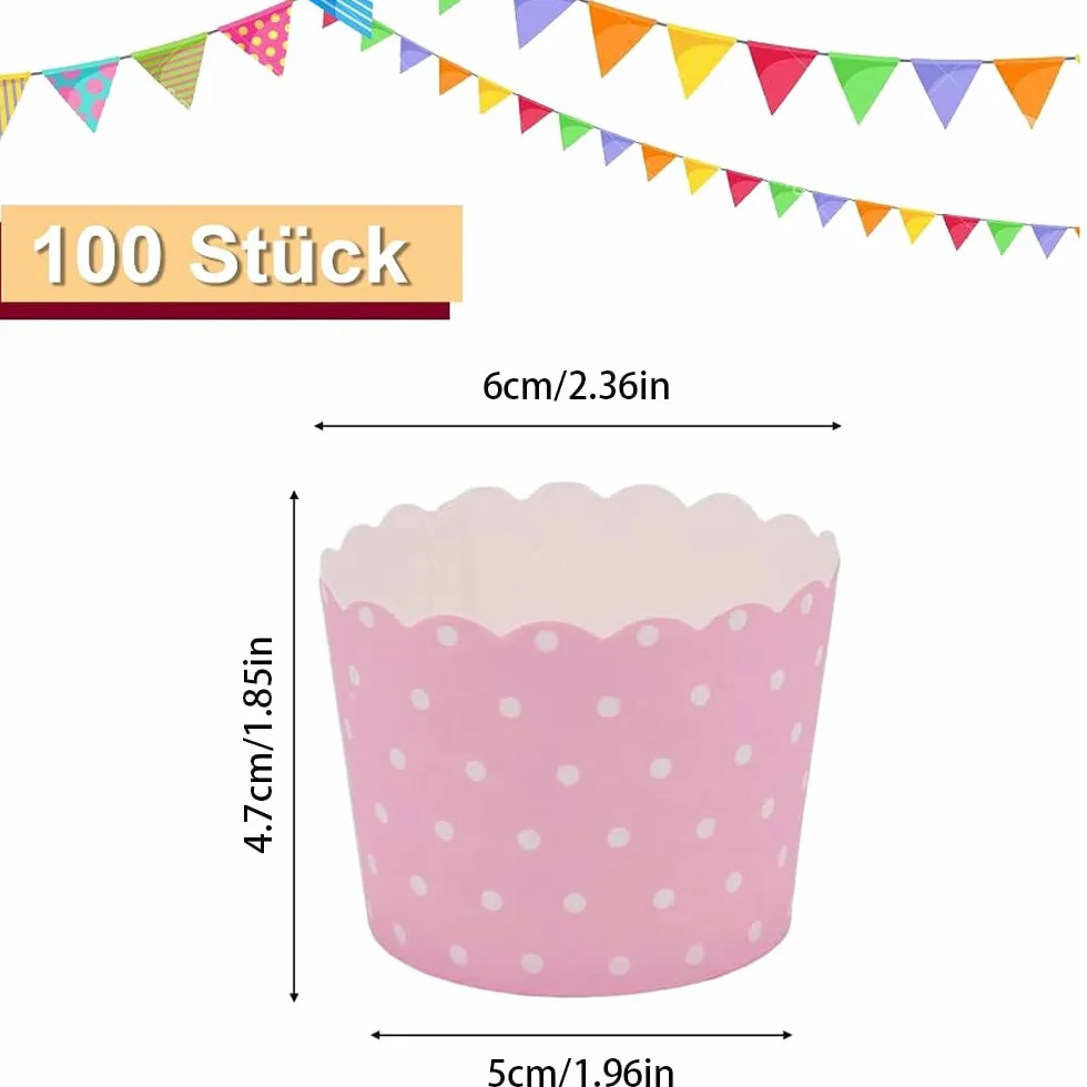 Foremki papierowe do muffinek 100 sztuk na wesela imprezy Halloween