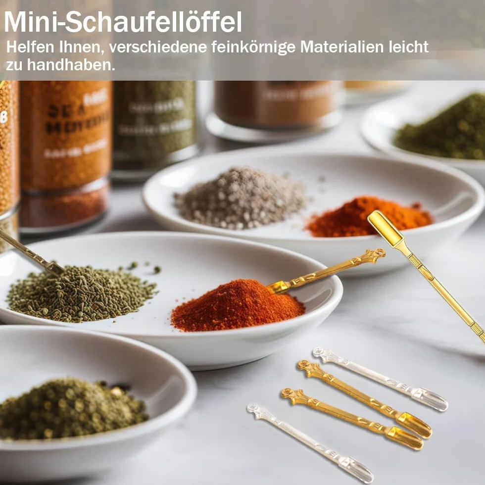 10 sztuk mini łyżeczek, łyżeczek do przypraw, mini łyżeczki do espresso, łyżki do laboratoryjnego pobierania próbek, długie, łyżeczki solne, do medycyny, soli, ziół, piasku, brokatu