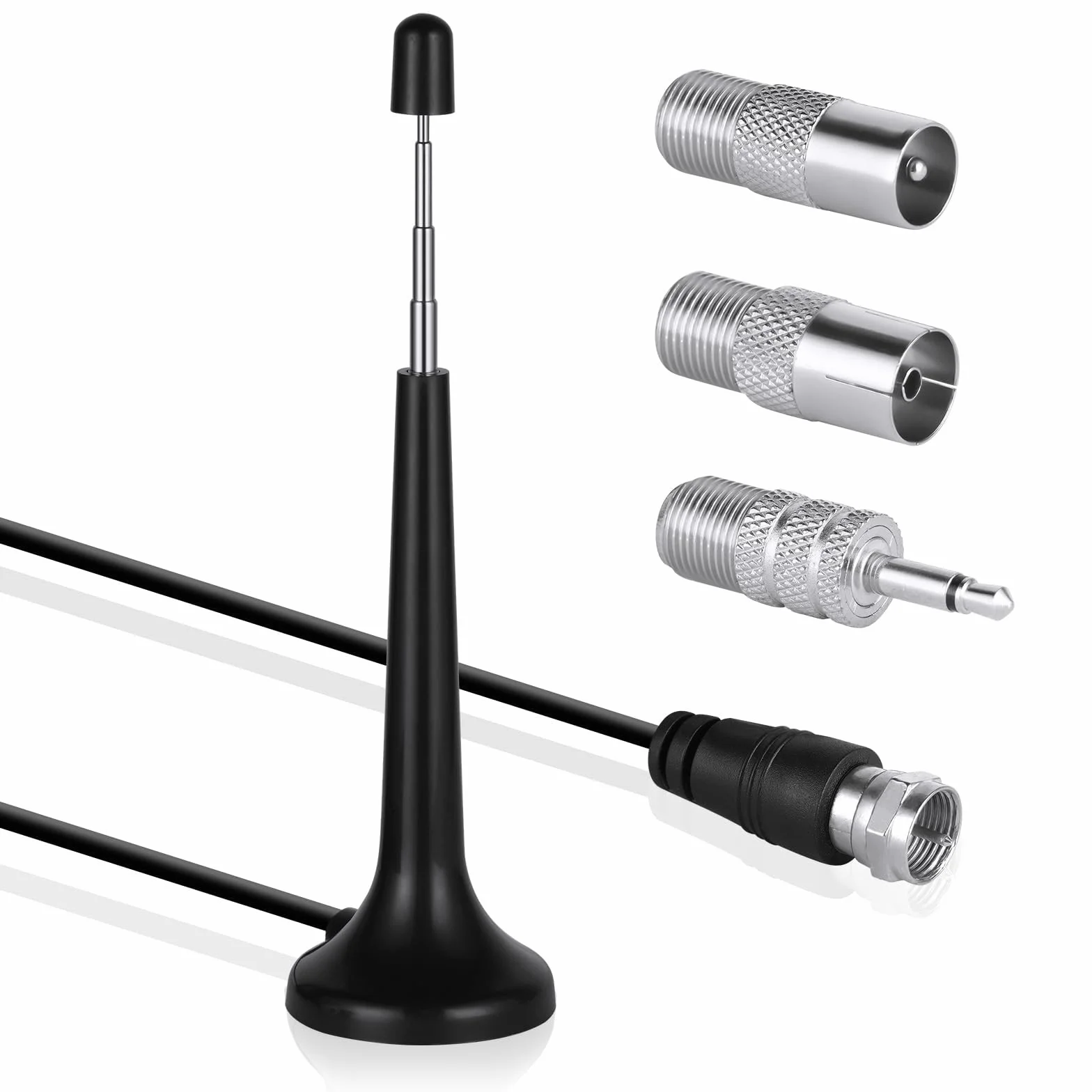 DAB Antena radiowa do systemu HiFi wewnątrz, 3M FM, wewnętrzna antena radiowa, cyfrowa, teleskopowa, antena telewizyjna do tunera, wzmacniacza stereo, odbiornika, AV, audio, Vedio, kina domowego