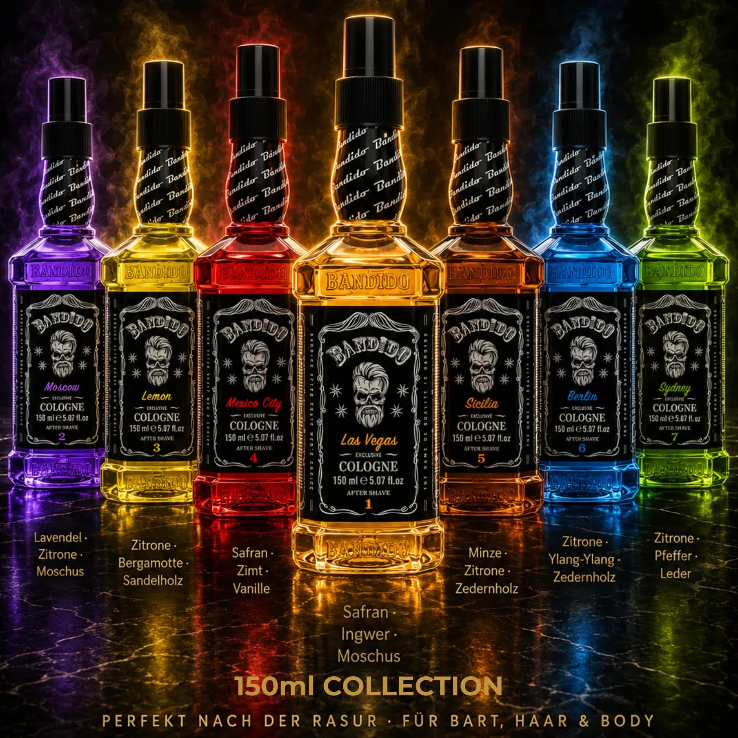Bandido Woda kolońska męska 150 ml Army After Shave Men zapachowa woda do golenia dla mężczyzn, odświeża, chłodzi długotrwały zapach, zapobiega powstawaniu poparzeń po goleniu (wojskowy, 150 ml)