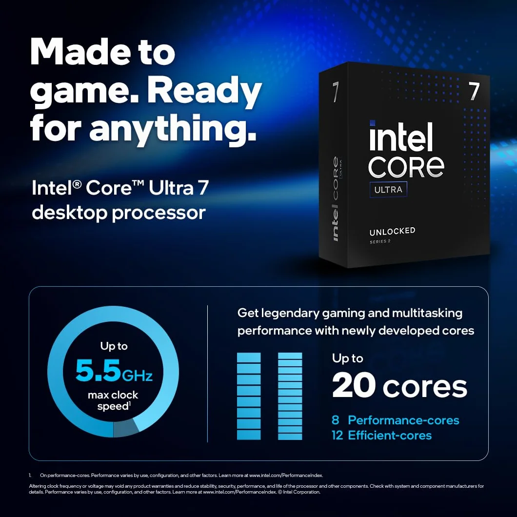 CPU Intel Core Ultra 7 265K / LGA1851 / Box 20 Cores / 20 Threads / 30M Cache / FC-LGA4