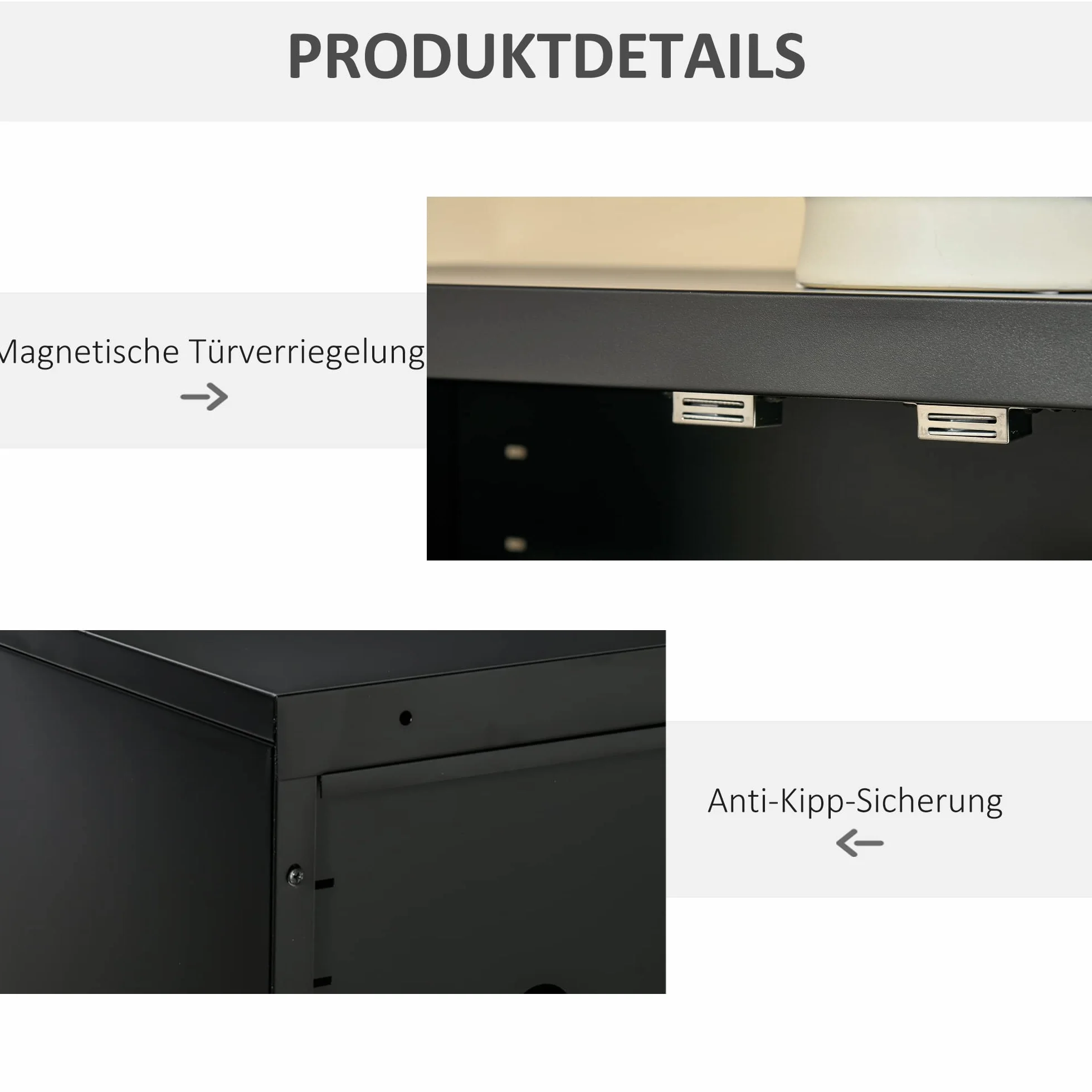 HOMCOM kredens 75 cm x 33 cm x 110 cm