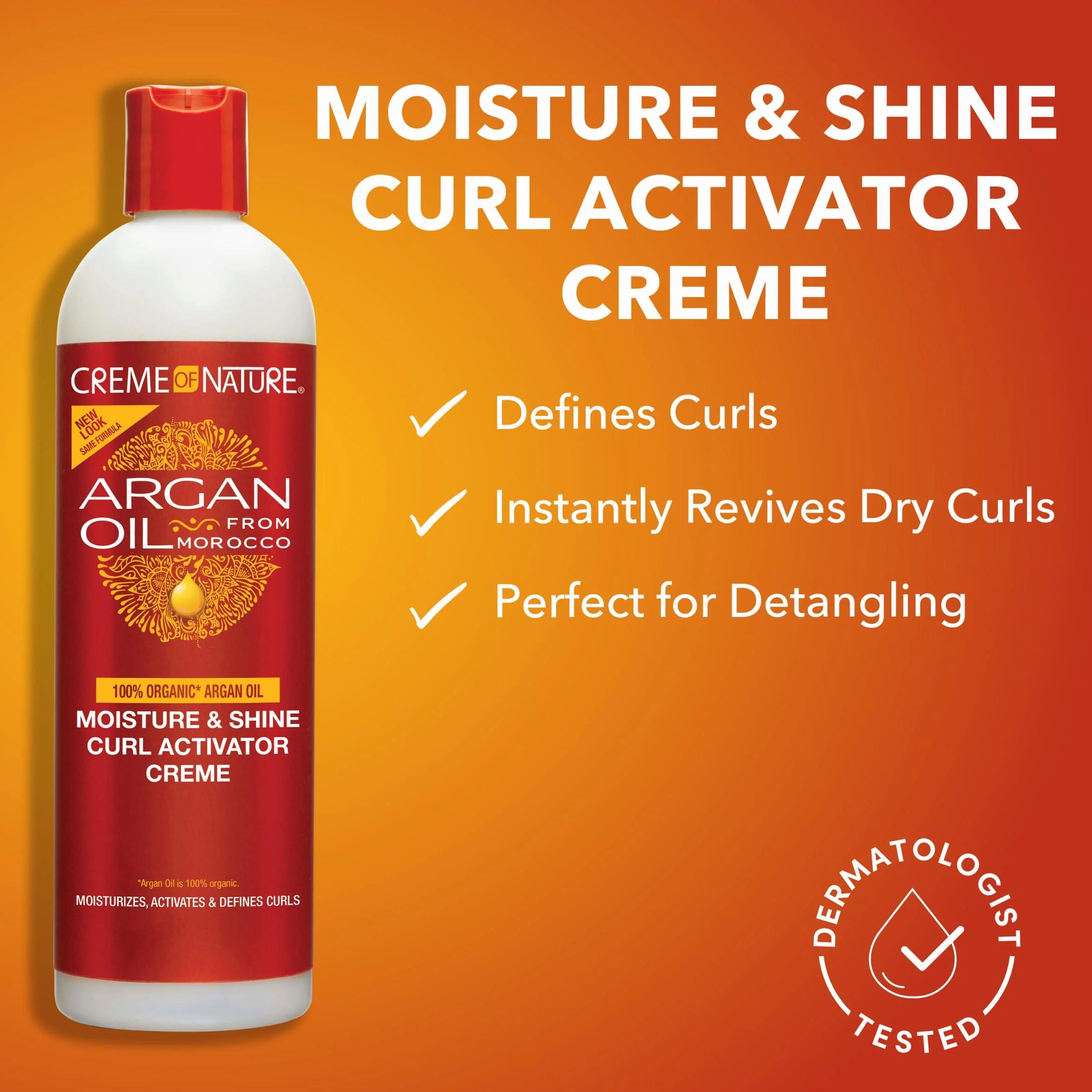 Creme Of Nature Argan Oil Moisturist & Glat Active Curl Cream 354 Ml