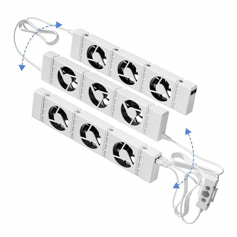 Wentylator chłodzący naścienny grzejnik elektryczny Wentylator chłodnicy Wentylator mono Zestaw nadaje się do grzejników i konwektorów o długości od 50 cm do 70 cm wentylator chłodzący
