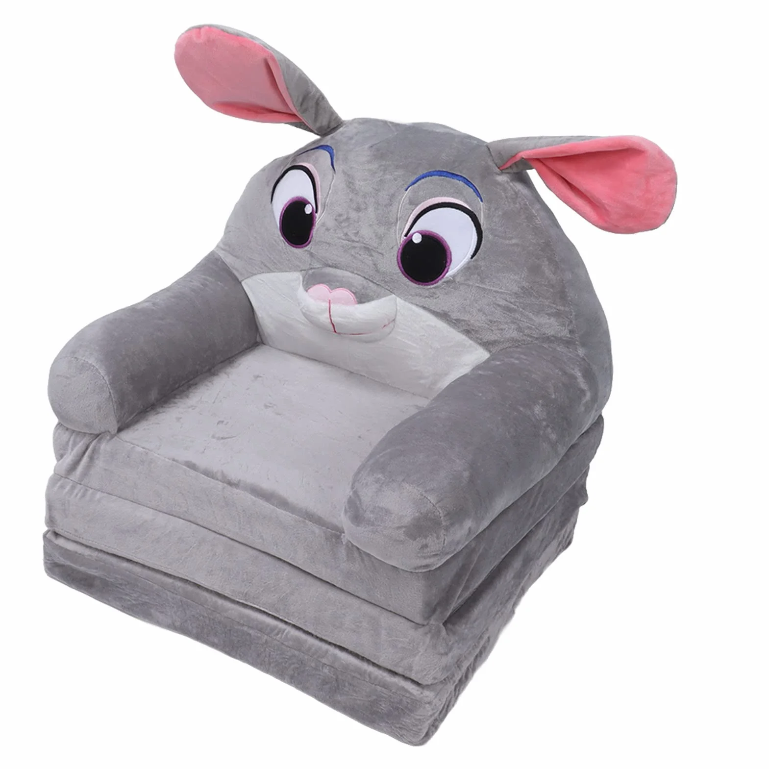Składana sofa dla dzieci, wygodna urocza miękka rozkładana sofa dla dzieci, bardzo miękka sofa dla dzieci z podłokietnikami, składane łóżko dla malucha do salonu (3 poziomy)