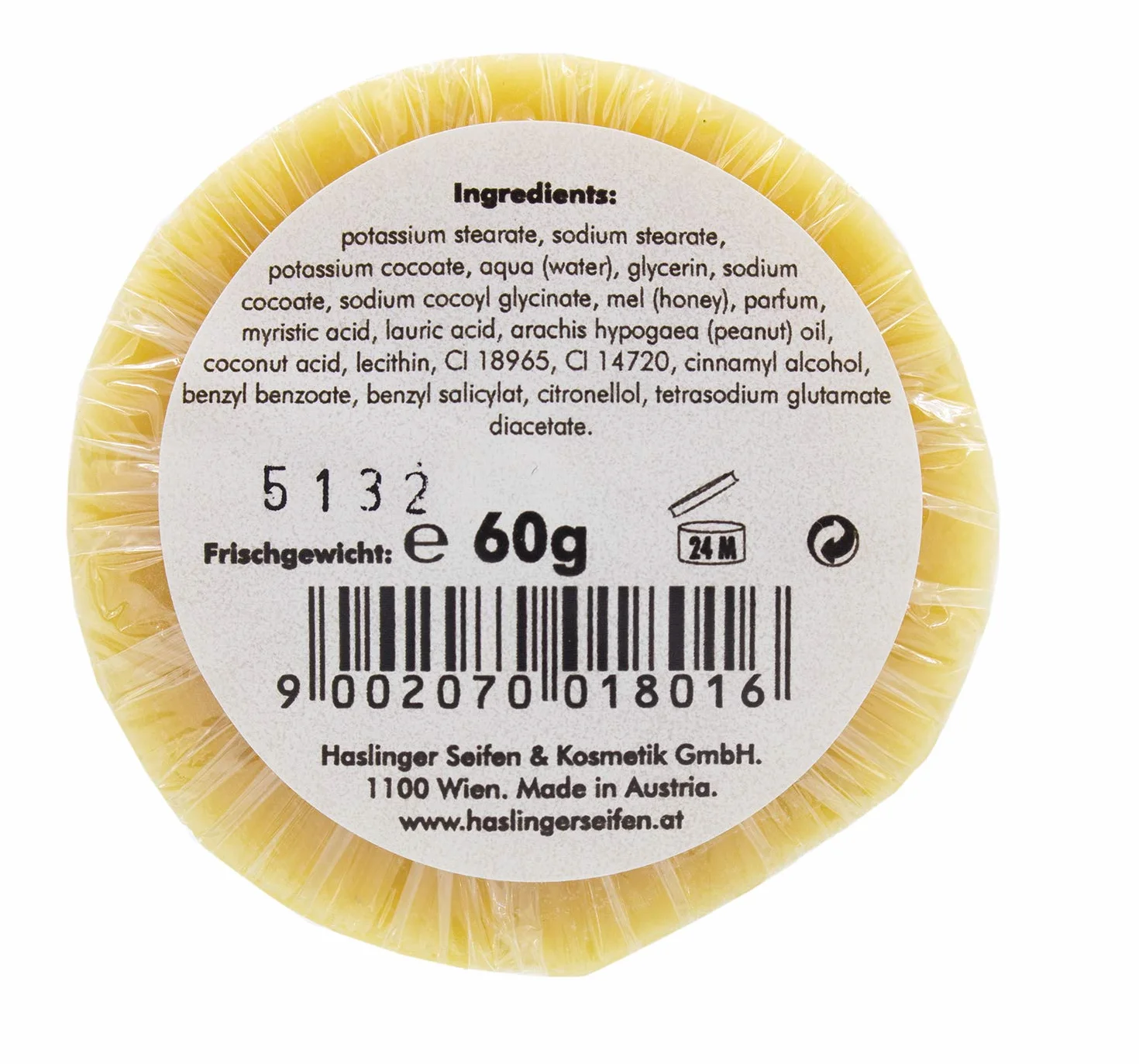 Haslinger Mydło do golenia miód ok. 60 g w puszce