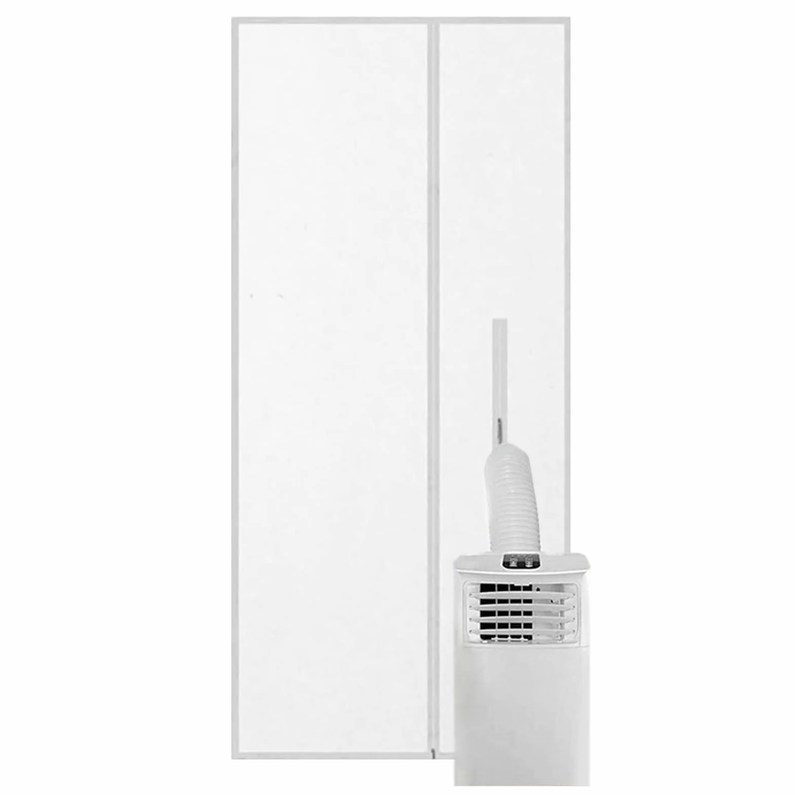 Air Conditioner Window Kit, Airconditionn Door Seal, 82.68x35.43x0.39Inches Oxford Cloth, AC Vent Sealing Hose, Energy saving, Cooling Unit Sealer for Living Room, Bedroom, Kitchen