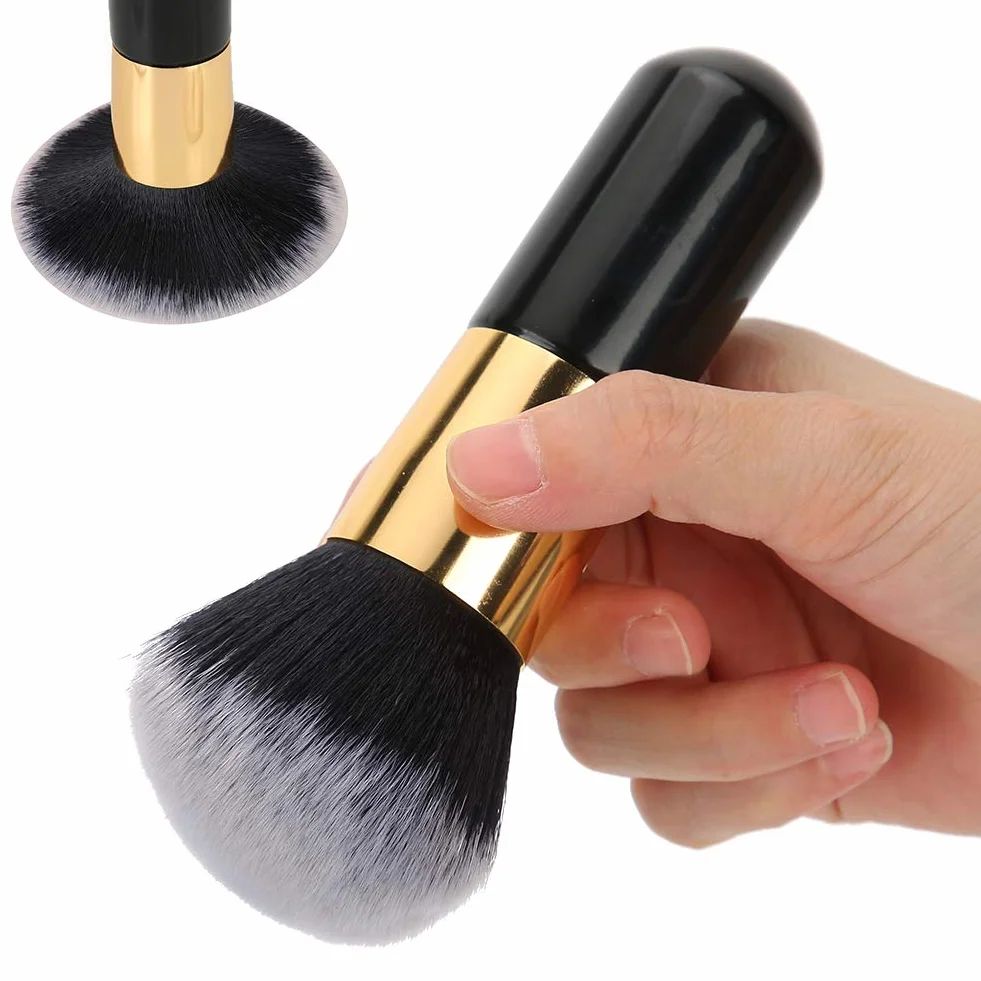 Große, lose Puderbürste, weiches, langes Haar Rouge Foundation Brush Nass Trocken Kosmetikwerkzeug für das tägliche Make up Polierrot Hervorheben der Kontureinstellung Lose Pudermischung