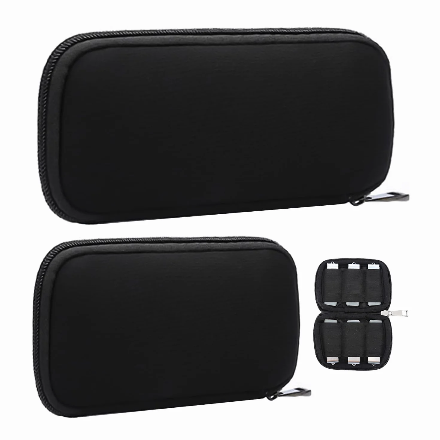 2 szt. Etui na dysk U, pudełko USB, pudełko do przechowywania USB, wielokomorowe etui na dysk U, przenośne etui ochronne, wodoodporne, pyłoszczelne, mini etui