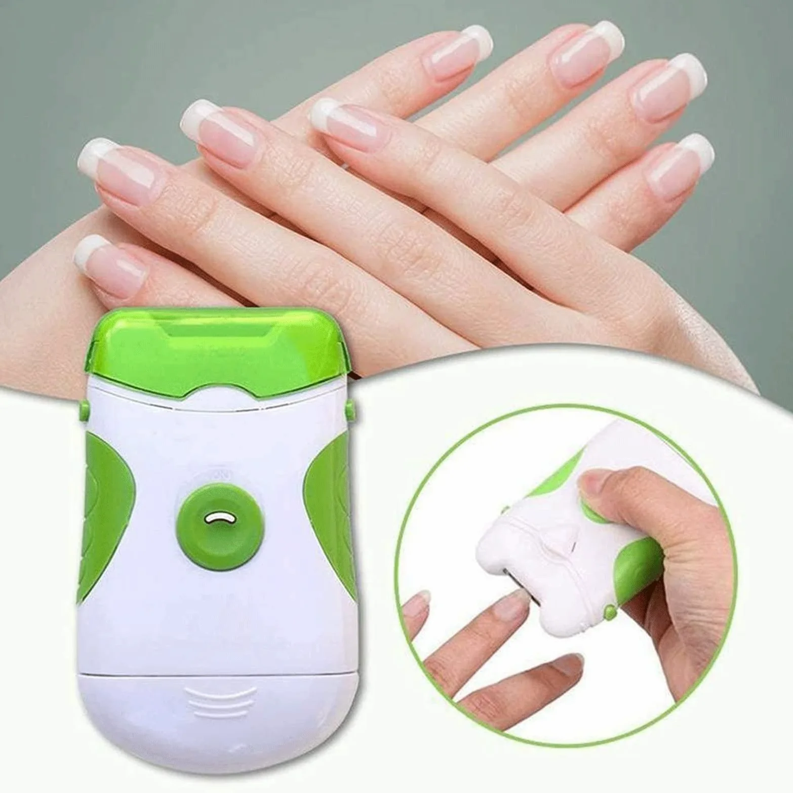JINGYAN Obcinacz do paznokci Elektryczny przycinarka do paznokci i manicure pedicure narzędzie wykończenia ręka palec Clipper z wyjmowaną głowicą