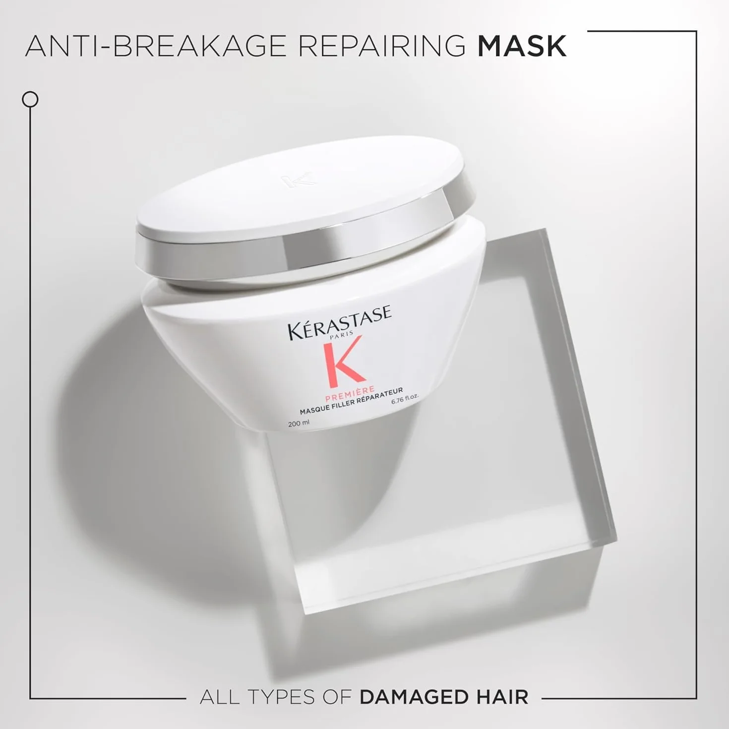 Kérastase, Première, kuracja pielęgnacyjna z pre-szamponem, szamponem i maską do włosów zniszczonych, Concentré Décalcifiant Ultra-Réparateur, Bain Décalcifiant Rénovateur & Masque Filler Réparateur