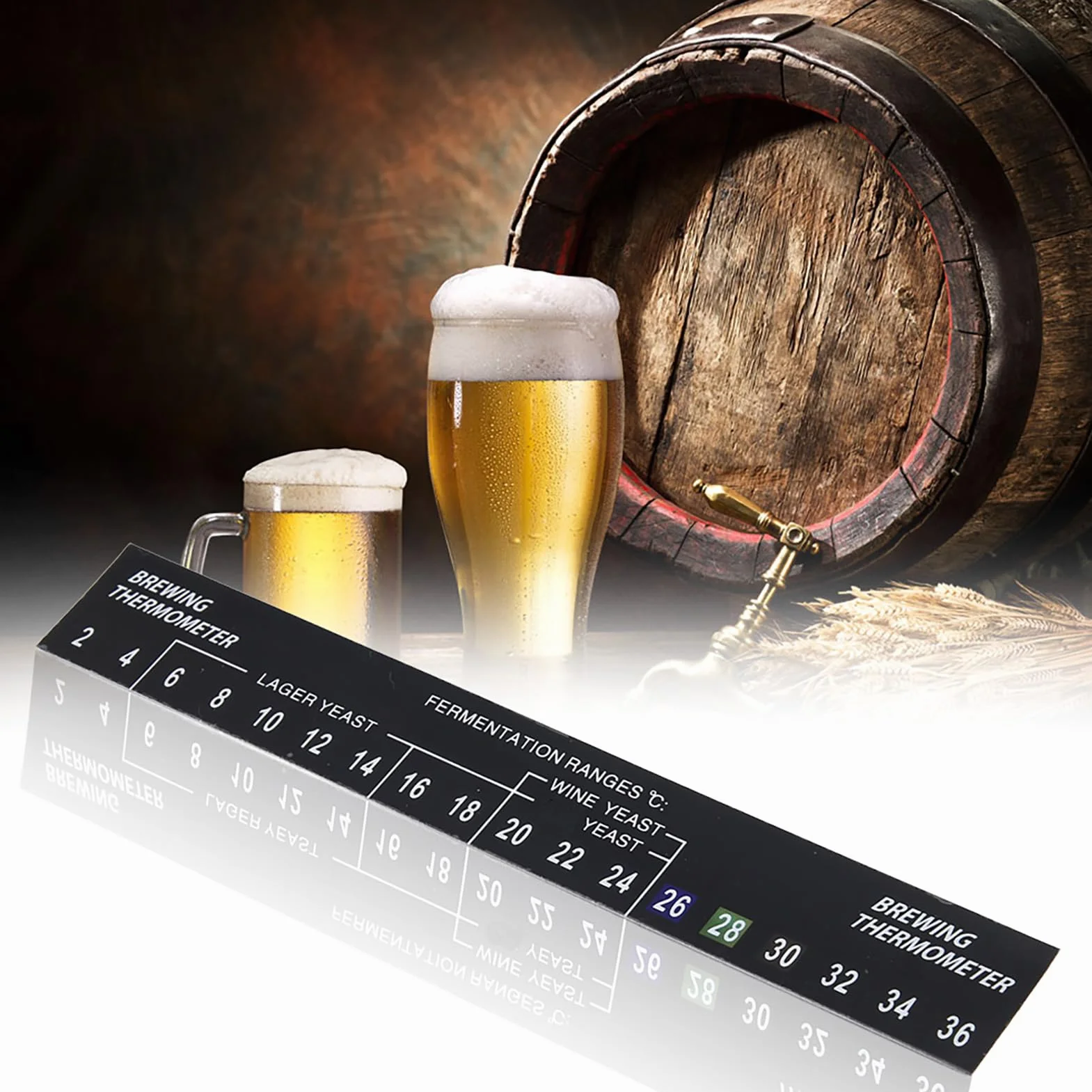 5 Szt. Samoprzylepna Naklejka Na Termometr Warzelniczy LCD Kompatybilna Z Piwem Homebrew