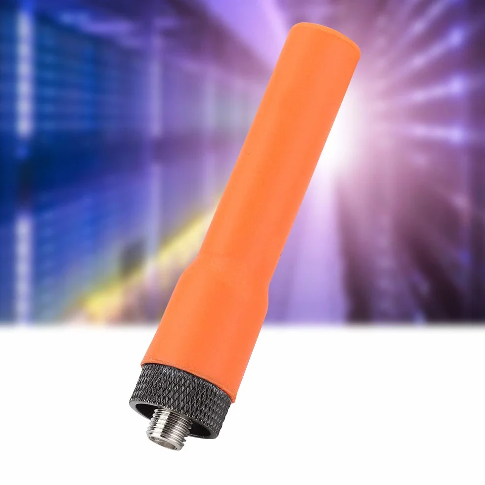 VHF/UHF 2.15 DBI BNC Żeńska Antena o Wysokim Wzmocnieniu, SMA Żeńska o Podwójnej Częstotliwości - Miękka i Elastyczna w Kolorze Pomarańczowym do Walkie Talkie